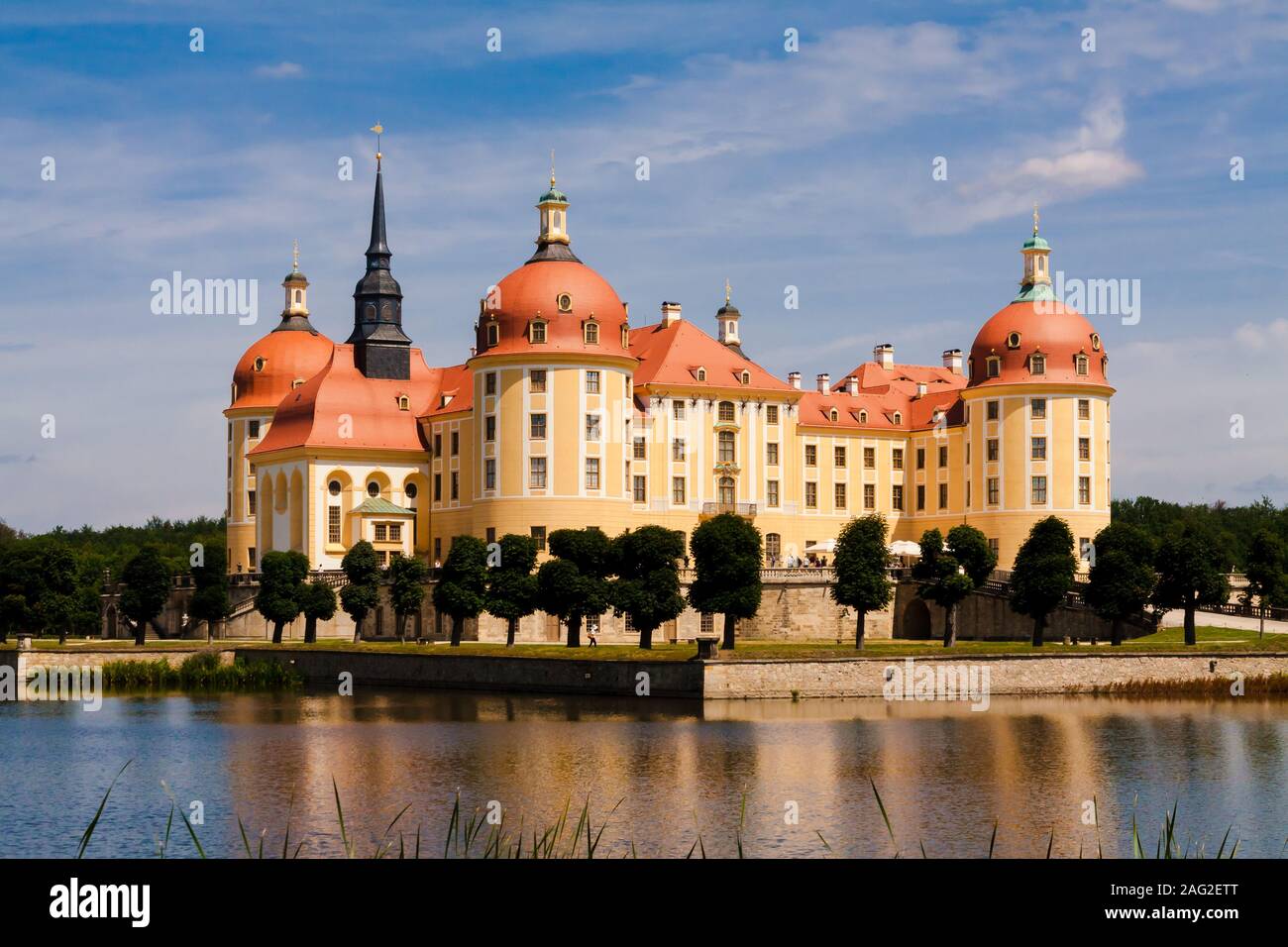 Das Wasser Schloss Moritzburg in Sachsen, Deutschland Stockfoto