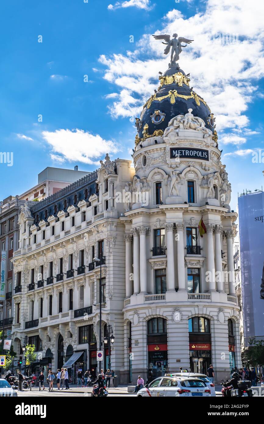 Das Zentrum Madrids Viertel El Retiro, nur einen kurzen Spaziergang vom Park von den gleichen Namen und die Pardo Museum Stockfoto