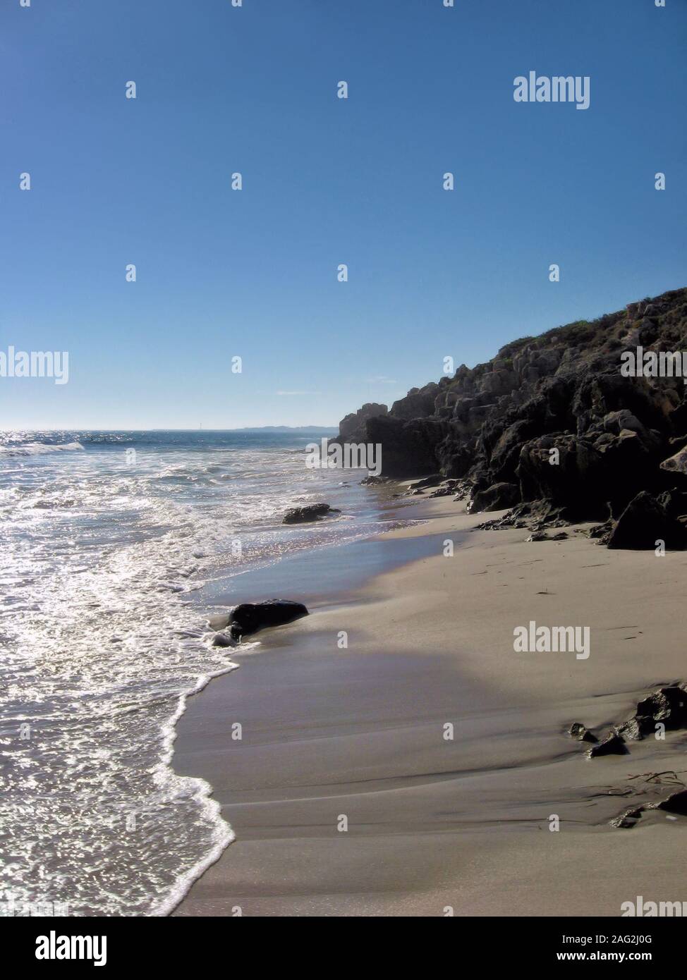 Blick auf den Indischen Ozean in der Nähe von Perth Australien North Beach Küste. Stockfoto