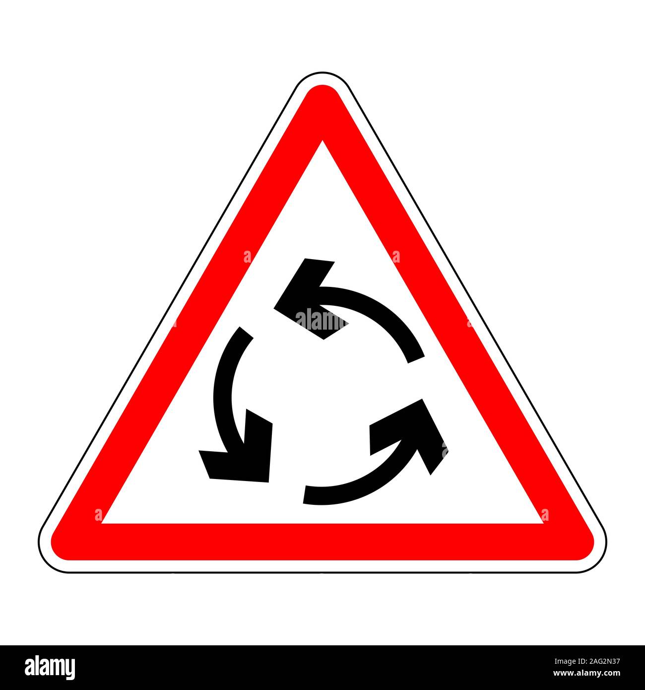 Kreisverkehr Straßenschild Stockfoto