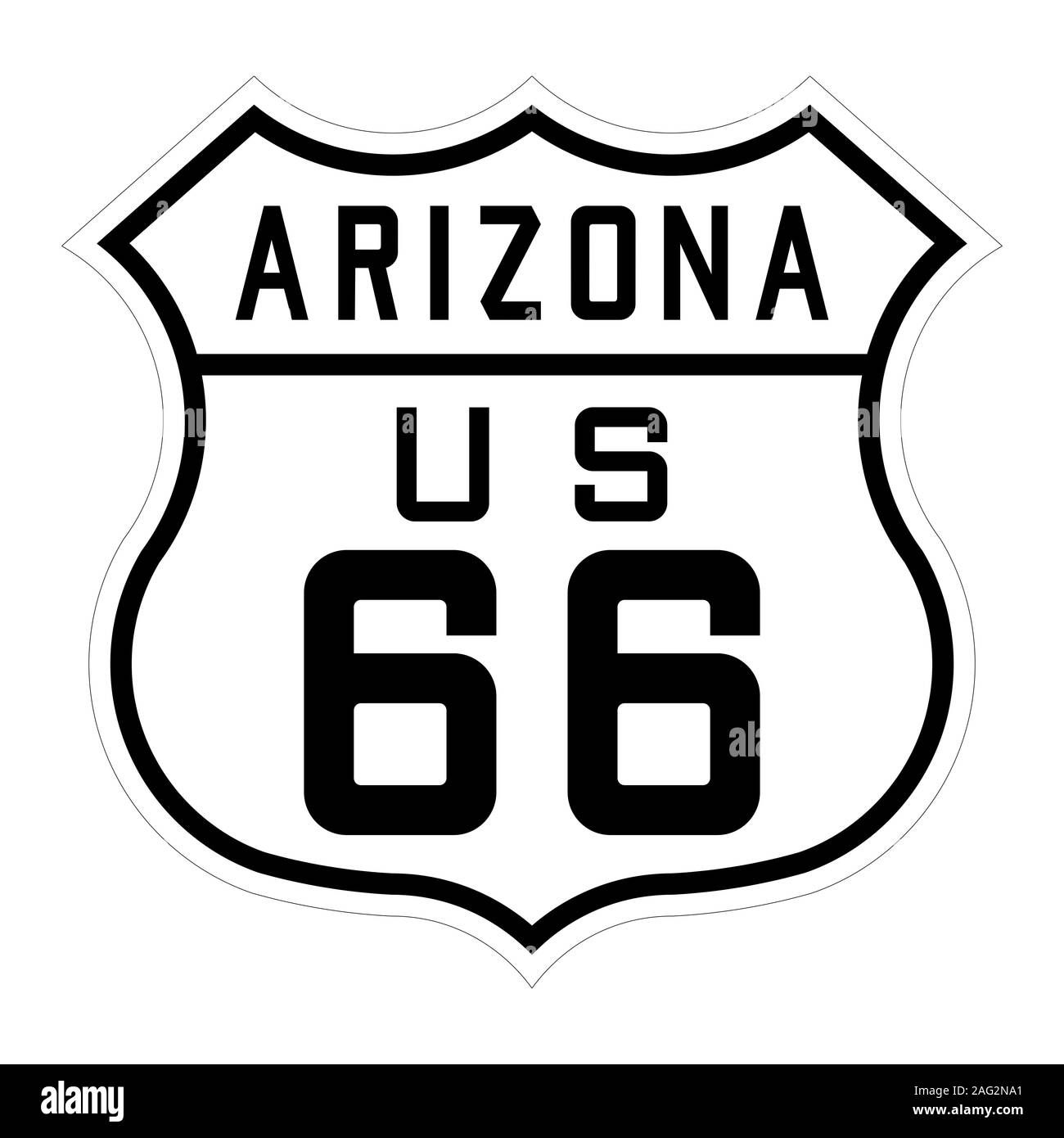 Arizona us Route 66 Zeichen Stockfoto