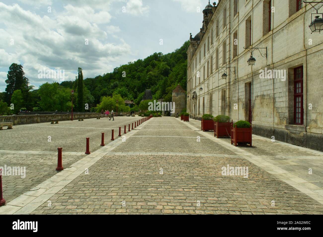 Die mairie/Hotel de Ville am Boulevard Charlemagne in Brantôme, Dordogne, Frankreich Stockfoto