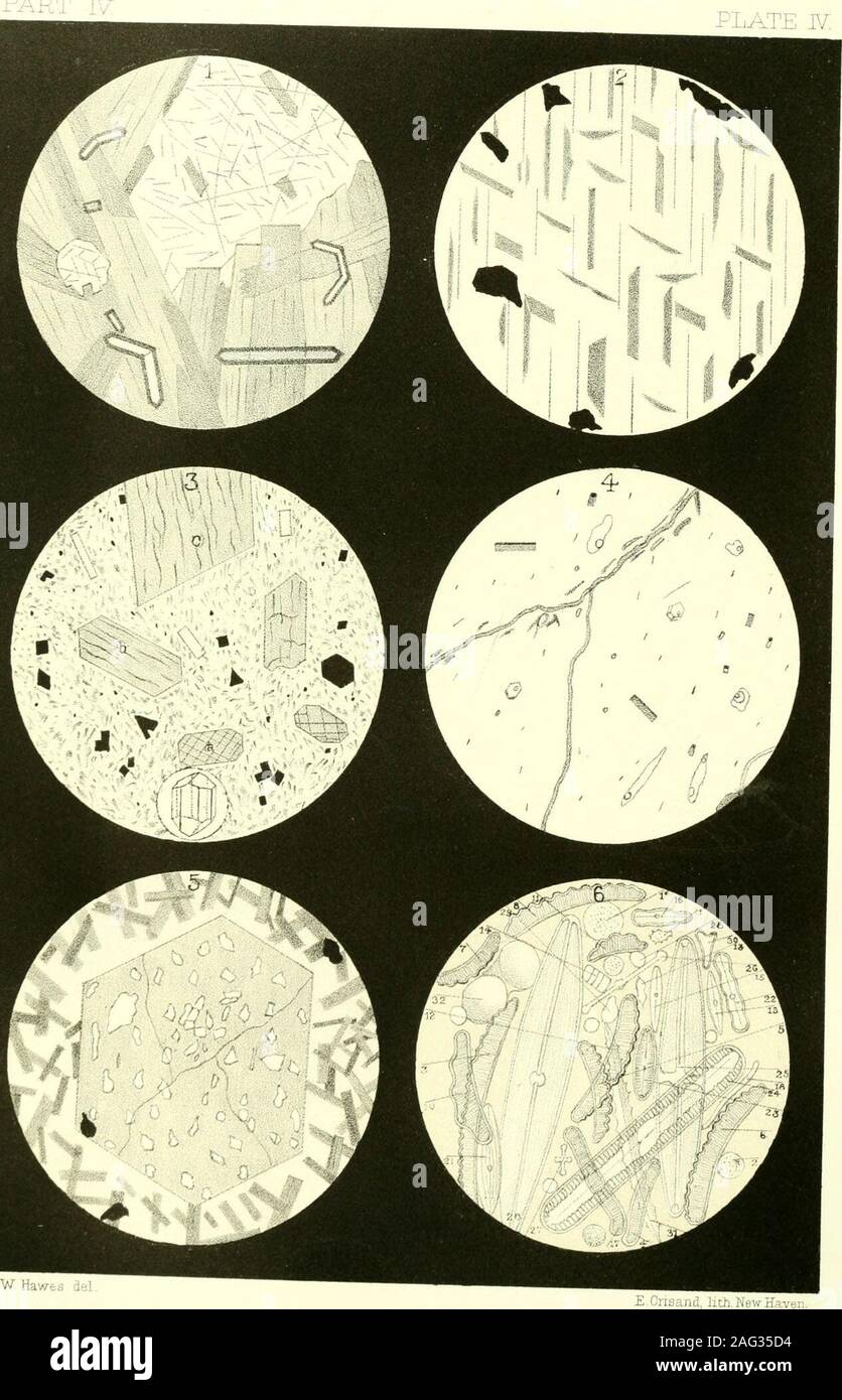 . Die Geologie von New Hampshire: einen Bericht erstellt, der die Ergebnisse der Erkundungen durch die Legislative bestellt. aW! Hawes, (E. Cnsand, lich New Haven. Platte N.. Platte: V Stockfoto