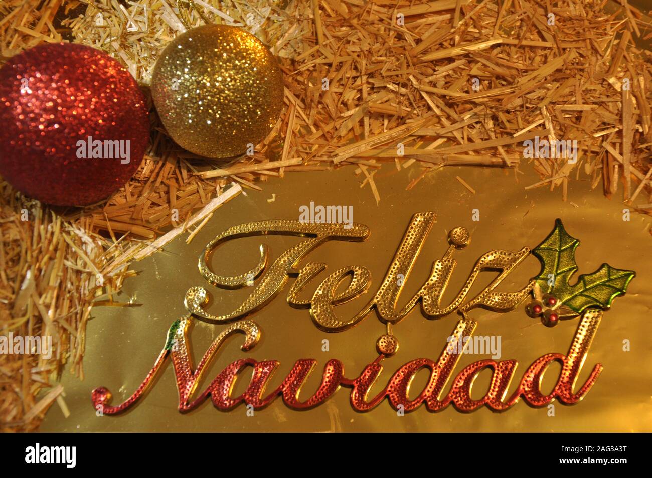 Frohe Weihnachten auf Spanisch lateinische Sprache. Weihnachten