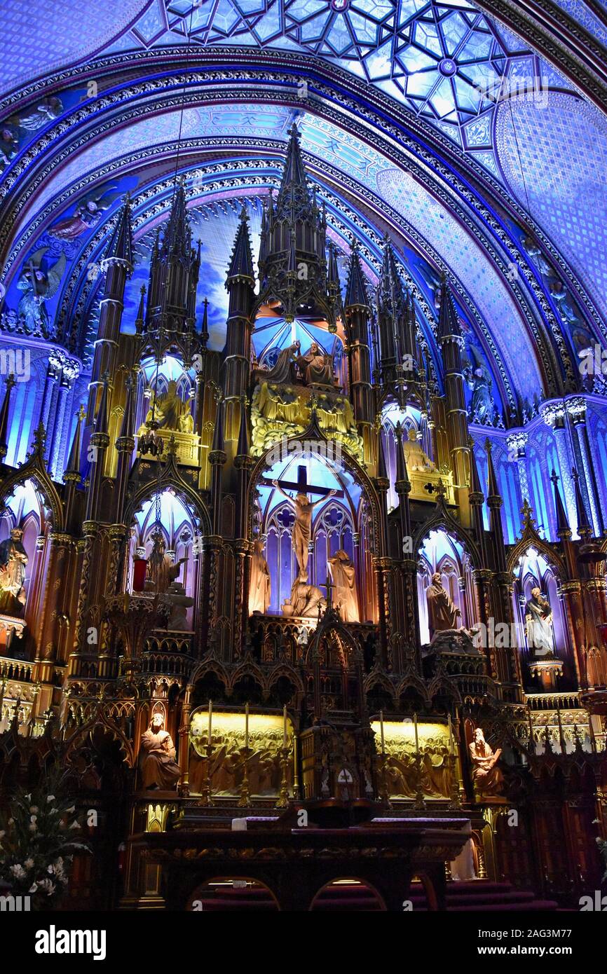 Notre Dame de Montreal, Quebec, Kanada Stockfoto