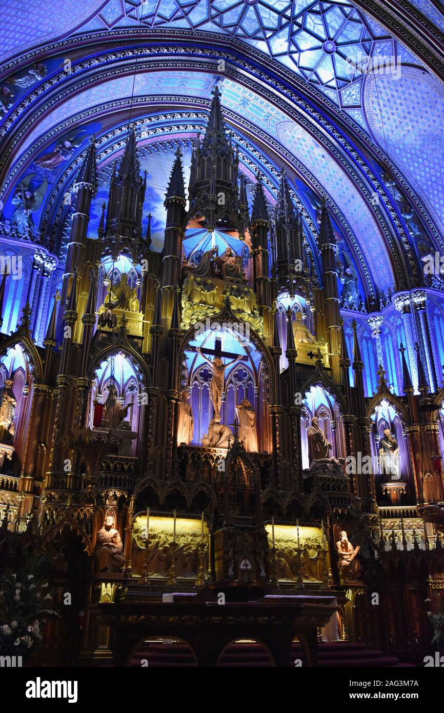 Notre Dame de Montreal, Quebec, Kanada Stockfoto