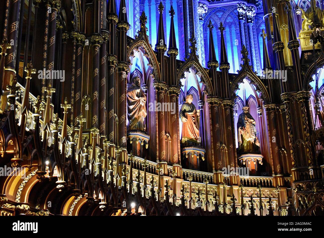 Notre Dame de Montreal, Quebec, Kanada Stockfoto