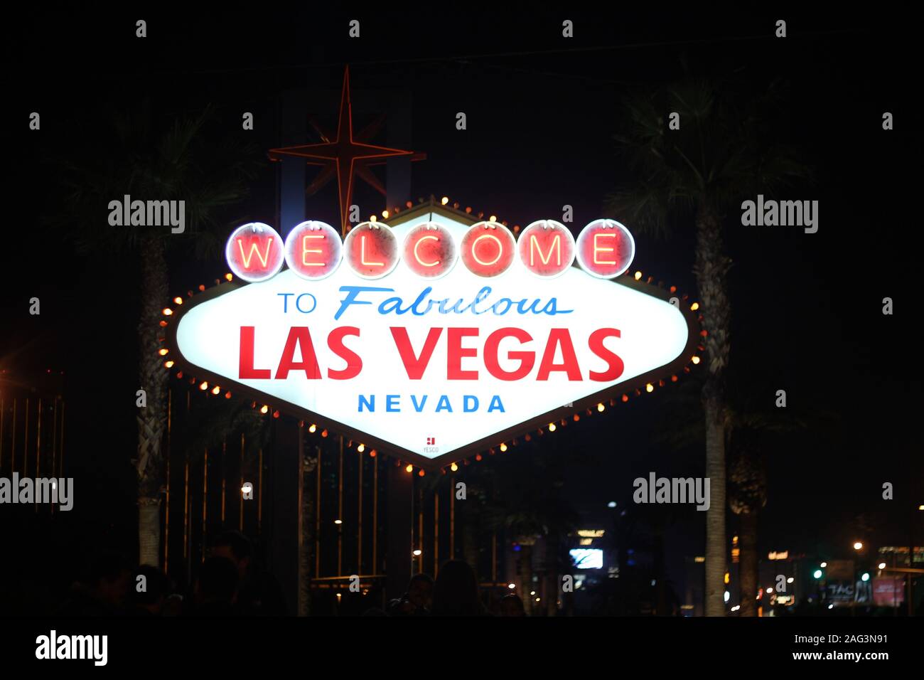 Willkommen Sie bei Las Vegas Schild Stockfoto