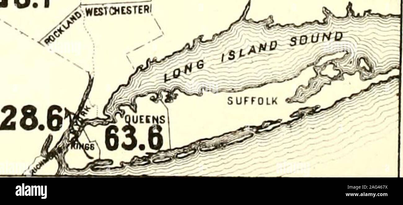 . Volkszählung des Staates New York für 1875. | WASHmiTOII XHAUTAUQUA 15,4 25,6 47,0 SCHDHARIE. - R - TuT ^ ^ 4,6 - - nc,. vi/. Oder. -^- JqrIeNE Wyoming, Steuben, Tioga, Madison, Montgomery, Könige, Orange, 24 Allegany,; 25 Broome, I26, I27 Oiwego Chautauqua, | 28 Schoharie, 29 Dutchess, 30^TIOGA j %* - 172.9 44,9 t 18,9 Karte Nr. 2 14.2^^ BIOitsfES. Verhältnis von WINTERWEIZEN HERGESTELLT 1874 DIE ANBAUFLÄCHE FÜR VERBESSERTE LAND. Stockfoto