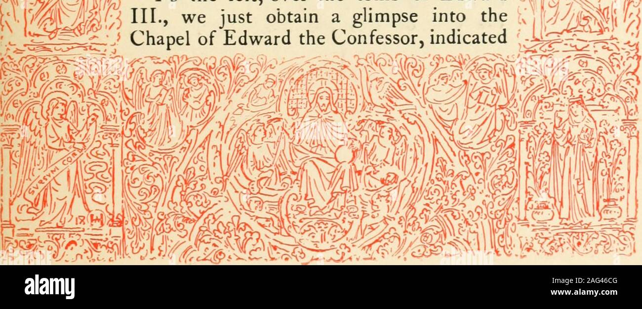 . Impressionen der Westminster Abbey, eine illustrierte Text sieben Radierungen zu begleiten. e im Vordergrund die feinen Gräber von Ct p^^^^^^^^/aU^ bin William de Valence, König Heinrich III. s^•^^^^^^^^;^ Halbbruder, und Johannes von Eltham, Sohn von ^^f Vr ^^H Edward I. Unter dem Bogen der chantry^^ ylJ von Henry V. sind die Stufen cVg. U Henry VII. s Kapelle, dem Eingang zum lE{, und dass mit der Königin Maria Stuarts)^ Monument, die Gegenstand einer Der aJ Radierungen. Das Grab von William de Va-^^^^^^^^ ^. ^ &Lt;-Lence, nun teilweise seine Kupfer, Jr-^-^^w^^§^i, und Emaille (Französisch Arbeit Der thirte Stockfoto