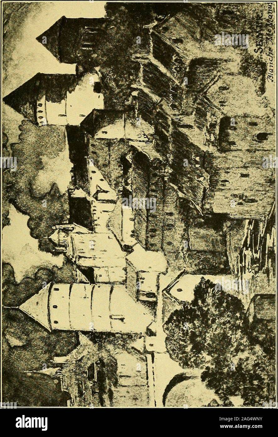 . Burgen und Schlösser des alten Burgund und in den angrenzenden Provinzen. fobservation und Anmerkung. Kapitel IV SEMUR-EN-AUXOIS, EPOISSES UND BOTJEBILLY Östlich von Avallon einige dreißig Kilo-meter ist Semur-en-Auxois. Es ist gut describedas einer feudalen Stadt ohne und einer banalen eine innerhalb der mittelalterlichen Mauern und Tore ein Kabel gleichen Atmosphäre über alle zu expectthe, aber, abgesehen von ihren Kirchen und eine gelegentliche Archi-Tectural Anzeige einer Renaissance House - vorne, die Besetzung von Angesicht, wenn ihm seine De-cidedly bürgerlichen Standpunkt, ist, wenn Nicht mod-ern gesehen, zumindest sachlich und unsymp Stockfoto