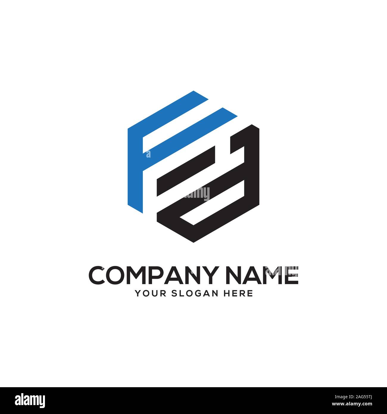 FD logo Schreiben inspiration Stock Vektor