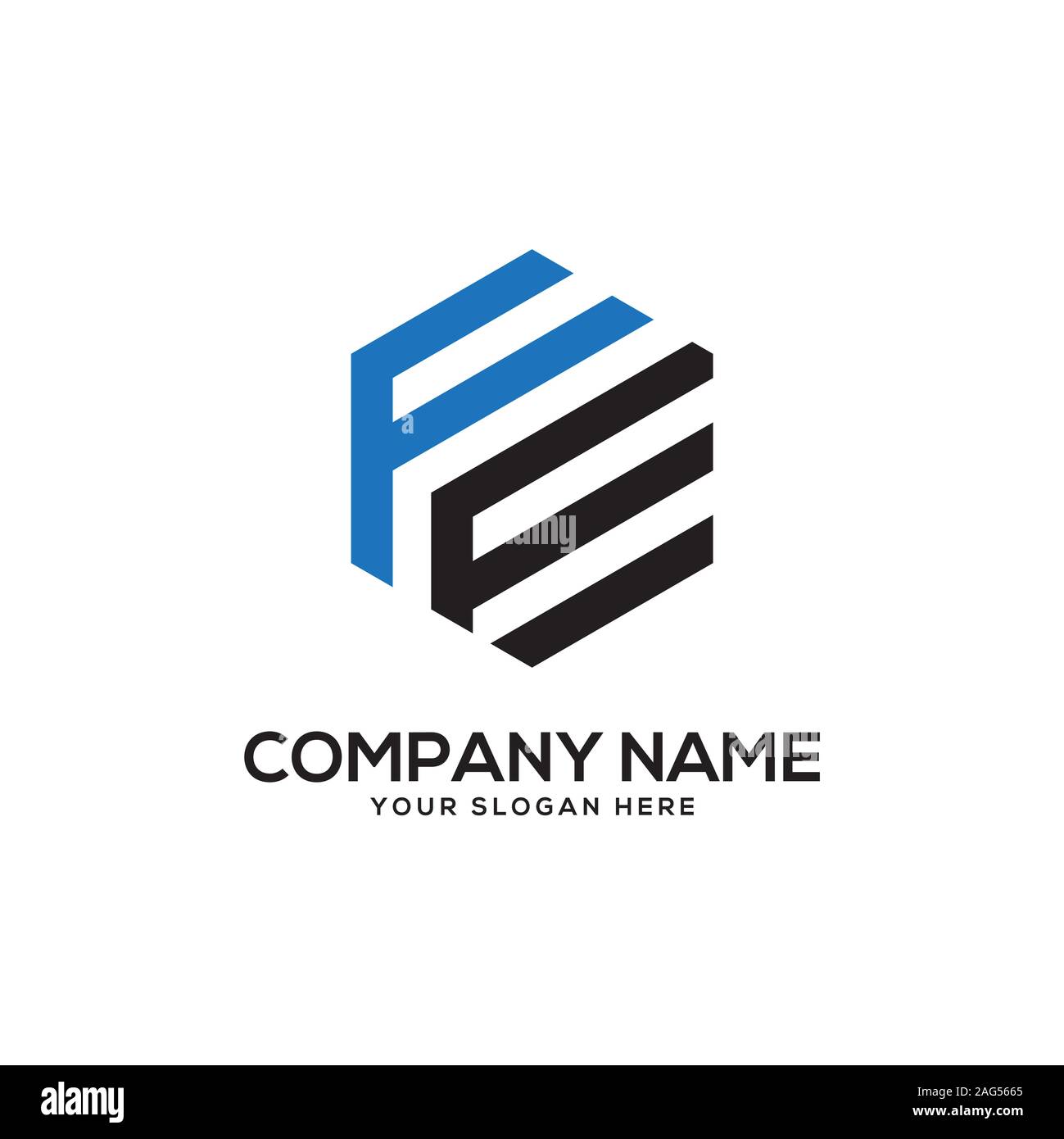 EF initial Logo Inspiration, E und F Kombination logo Vektor mit sechseckigen Idee Stock Vektor