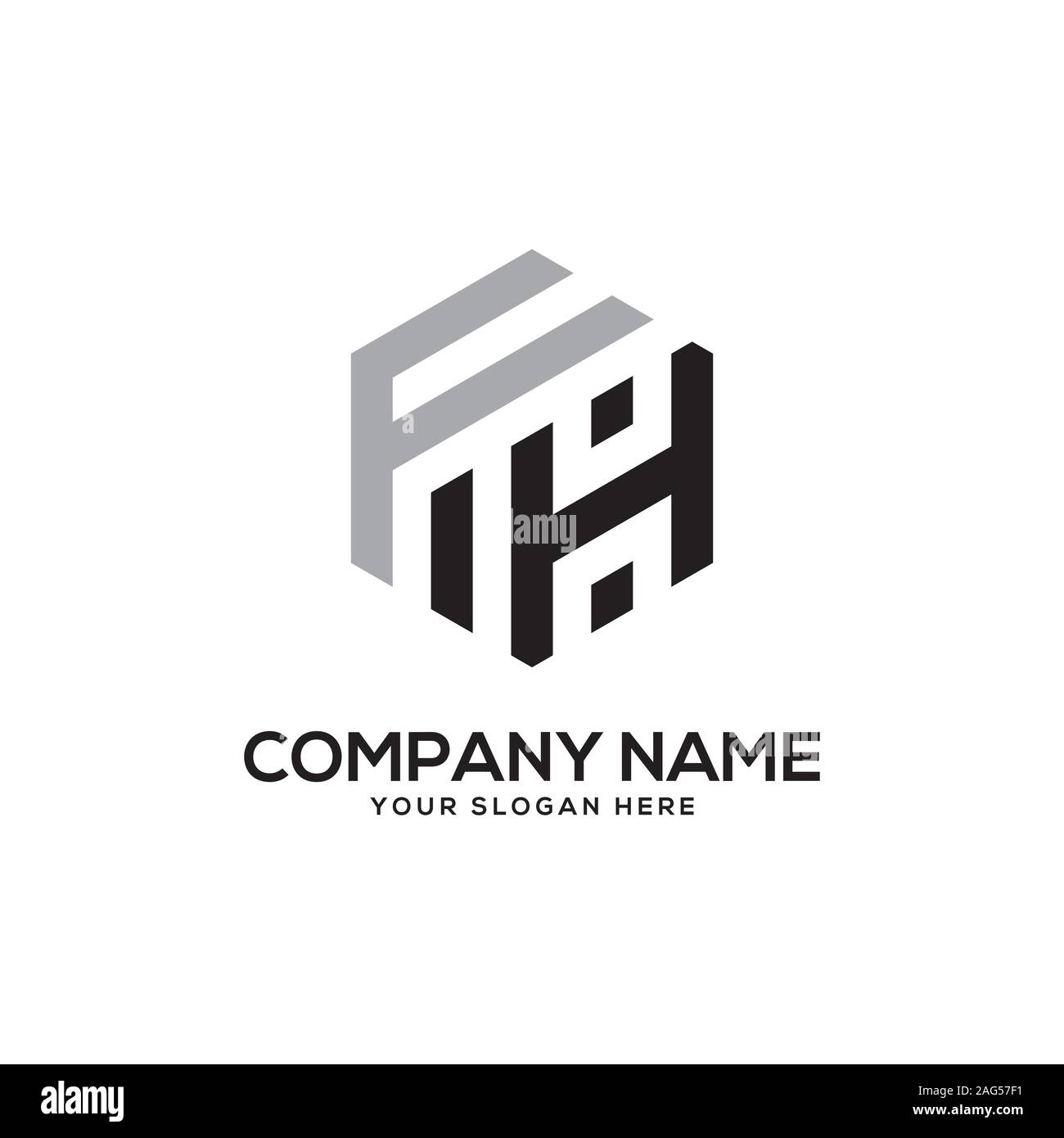 Fh Logo Designs inspiration Stock Vektor