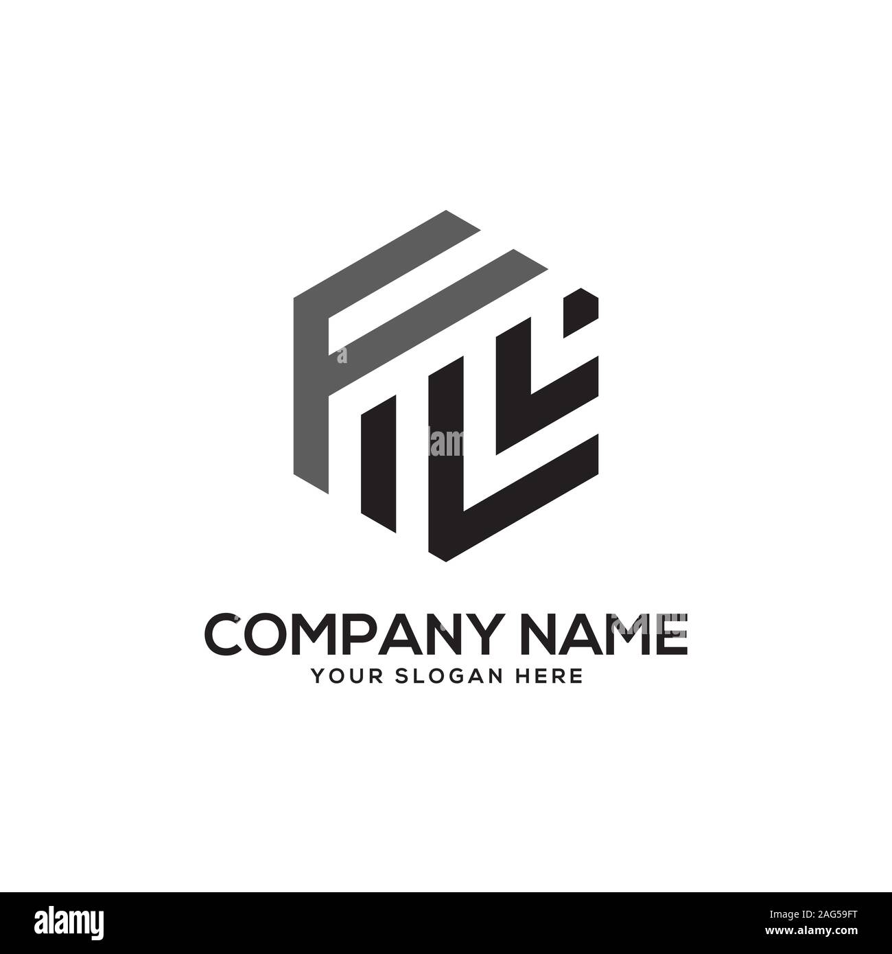 Fl Logo Designs Stock Vektor