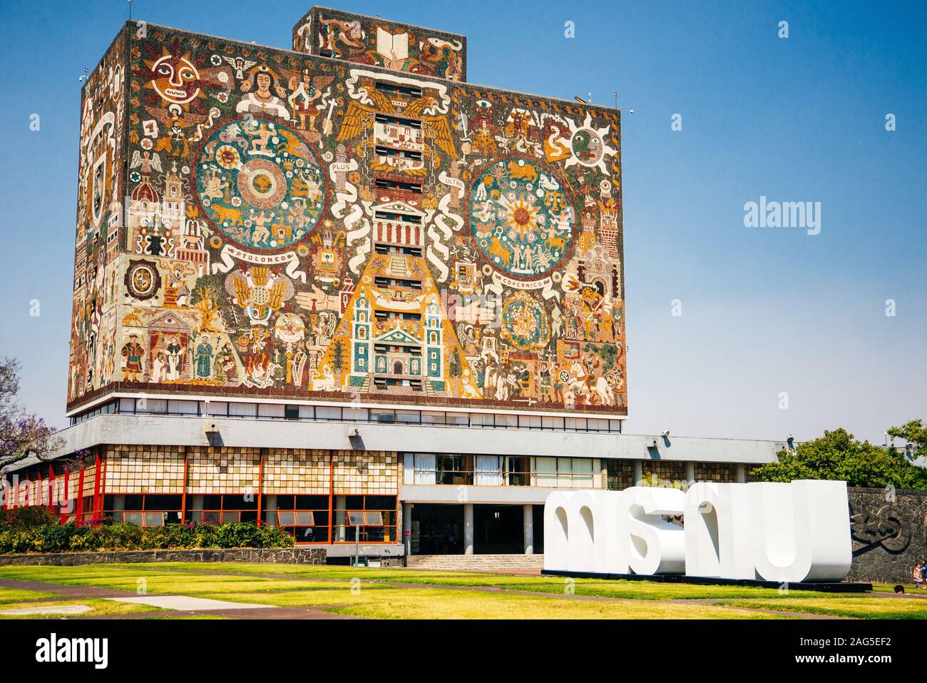 Central University City Campus der Universidad Nacional Autonoma de Mexico UNAM - UNESCO-Welterbe Stockfoto