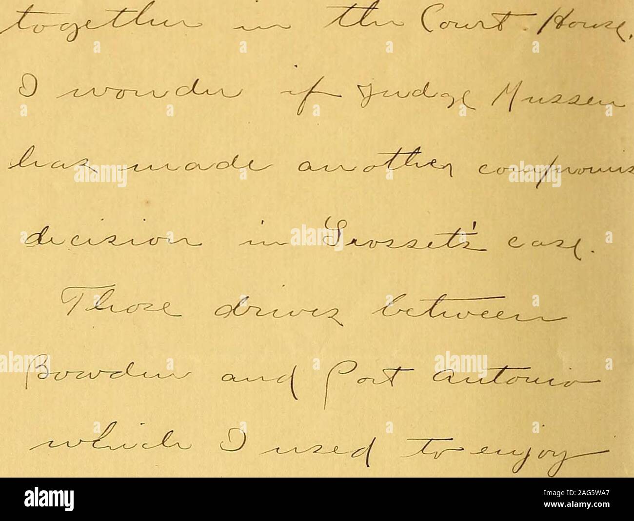 . Papers, 1882-1901 (1883-1899). In der nächsten Woche. Ich habe mich entschieden thatit besser wäre zu warten und das zu der Zeit als Sie sind notto erst verlassen, nachdem das Papier eingegangen ist. Danke ihre Familie und sich selbst für die gnadenerweise, dass Ihave in euren Händen im Sommer empfangen und zum Ausdruck zu bringen. myappreciation des Gleichen, bin ich, Hochachtungsvoll, 9 Kc^y (Q. fy CiAyisZTT^S. Z & jL D^Ctz^< r&c{^^-^^/i^^ trc ^j^Z^/-x^^"-r-A (*^^ McuXtzi< ? ? F-^ € ^-^t^^^r^? SJ ich ^ &Lt;v- (^C/f wlorenzodow 09 Baker Stockfoto