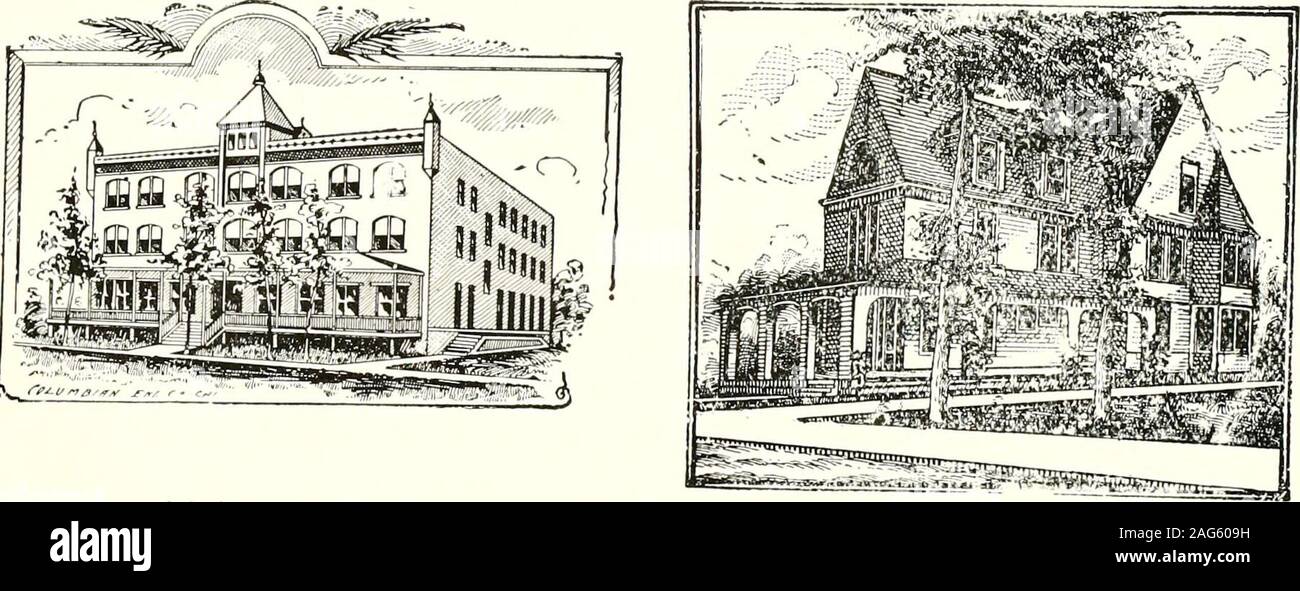 . Geschichte von Dwight, von 1853 bis 1894. Die Leslie E. Keeley Co.s Büro- und Laborator. Livingston Hotel, Frauen Home Geschichte der DWIGIIT, Illinois. Unternehmen A - Kapitäne, B. E. Robin-son und ¥. J. Maxwell; tirst lieuten - Ameisen, D. M. Lyons, R. J. Johnson andJames Fenton; Leutnant, J. C. Keach. Das Unternehmen B-Kapitäne, O. M. Süd - gut, S. B. Patch und Samuel Braun; ersten Leutnants, S. B. Patch, S. Beck - mit und R. F. Beecher; zweite Lieu-Mieter, S. Beckwith, Samuel Brownand Cadet Taylor. Unternehmen C-Kapitäne, L. J. Secrist, J. M. Wright, J. W. Morris und J. S. De Wolf; erste Leutnants, J. M. Stockfoto