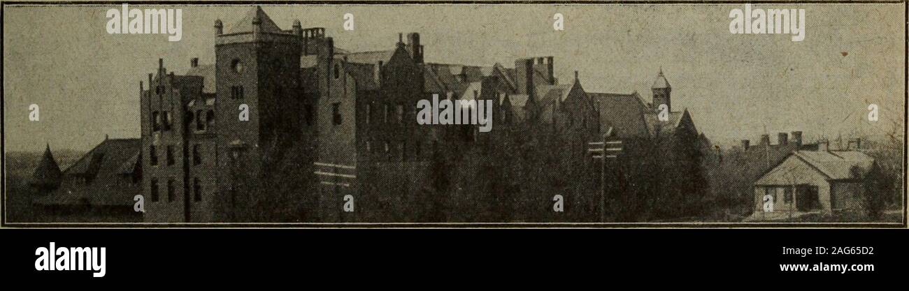 . Busyman's Magazine, Juli-Dezember 1907. Rosedale. Begründung: von Bloor St. zu RosedaleRavine fahren 600 Meter verlängern. Weitläufigen Rasenflächen. Gebäude: Dampf beheizt; elektrisches Licht; Klasse - Zimmer für die Schule Arbeiten konzipiert. Akademische Abteilung: 14 Lehrer der thehighest akademische Qualifikationen, von denen 8 sind in Residence, und von diesen, 4 sind Europäische ausgebildete Lehrer der ModernLanguages. Illustriertes BOOKLET Miss J.E.Macdonald, B.A., Principal. 27 BESUCHSLEHRERINNEN: Musik 19, Kunst 3. Physischen konzeptabsicherung-cal Bildung 2, sprechtechnik 1, Hauswirtschaft 2. Tägliche Anwesenheit 140, von denen 50 in Resi-Vertrauen; Klassen aver Stockfoto