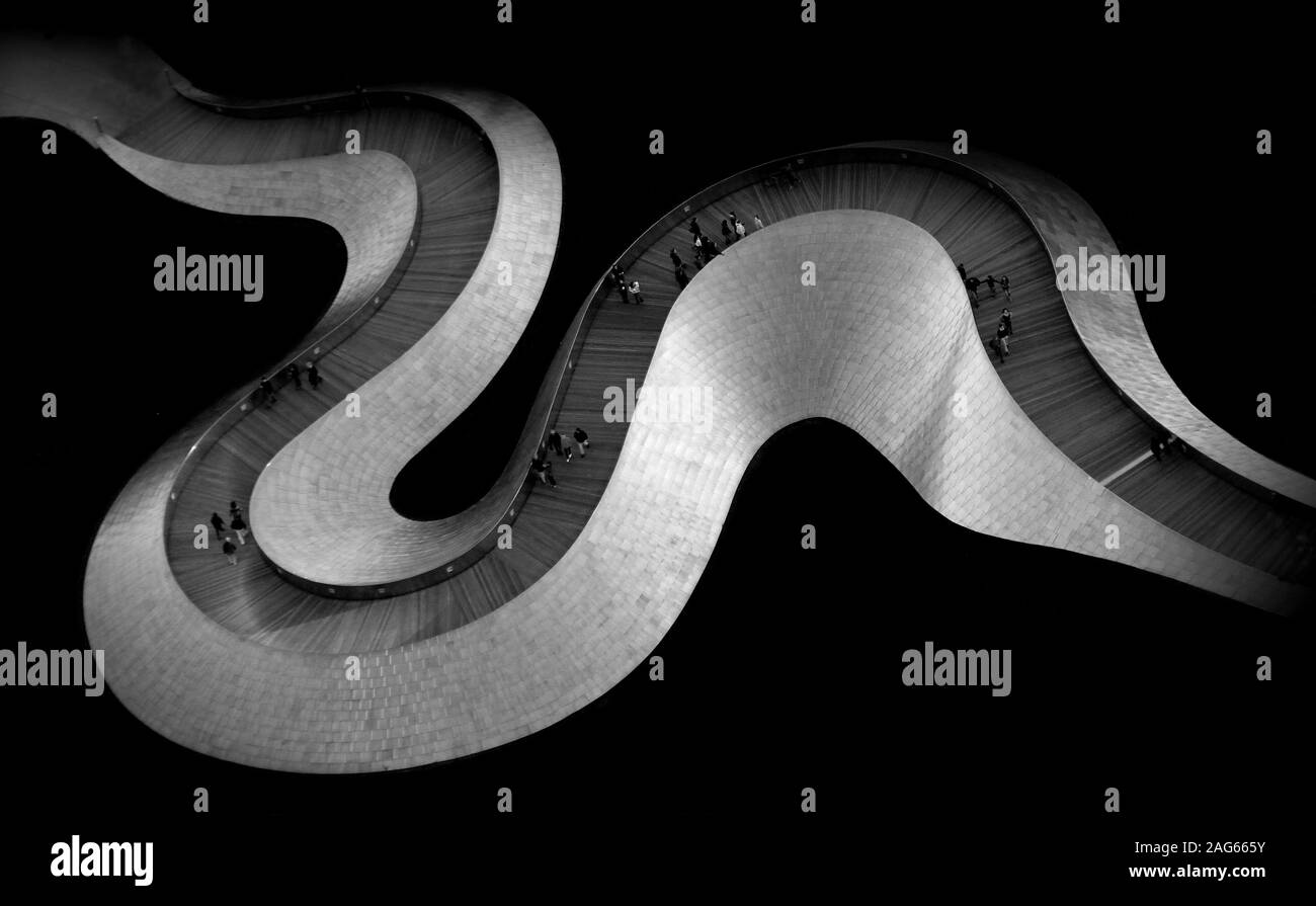 Erstaunlich moderne futuristische Architektur Design für einen kühlen Hintergrund oder Ein Hintergrundbild Stockfoto