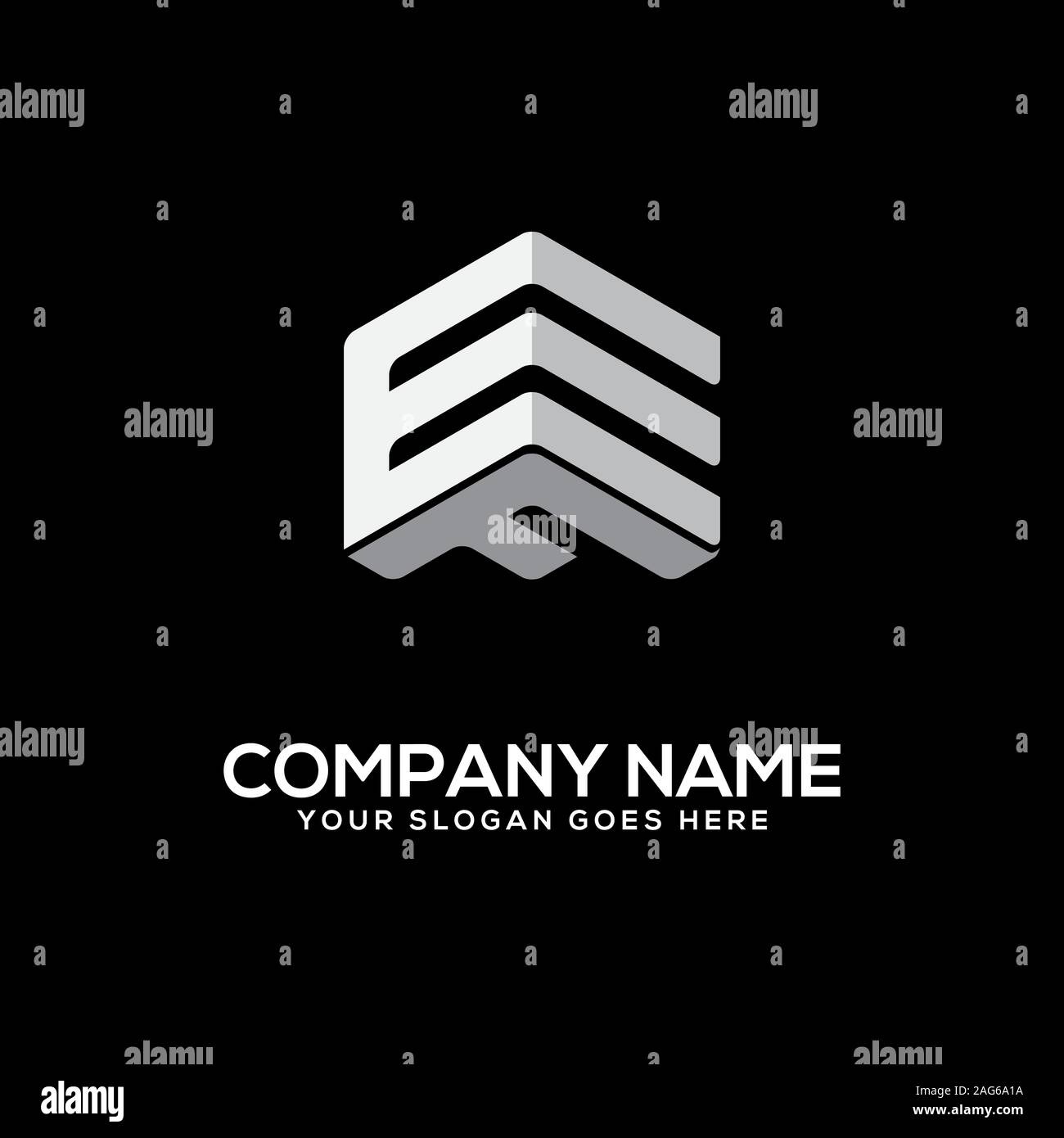 GF schreiben Logo Designs, ursprüngliche Name logo Vektor Stock Vektor