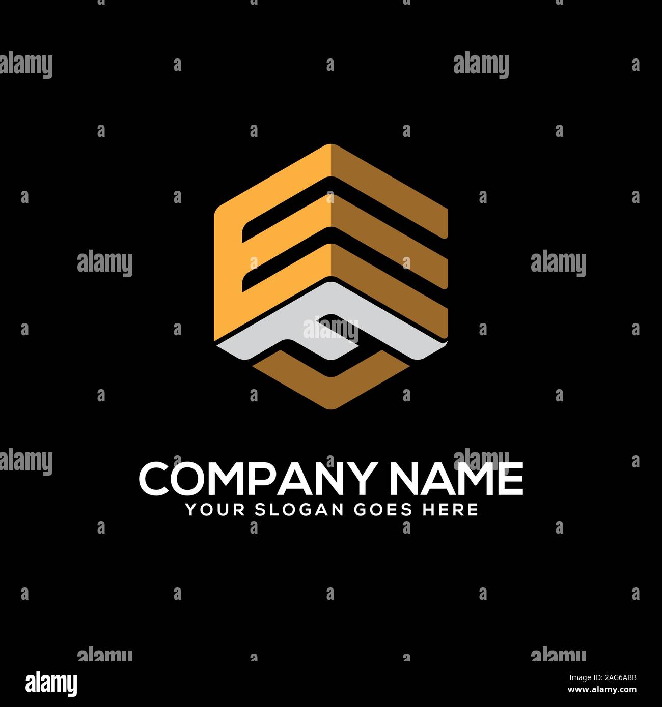 GF schreiben Logo Designs, ursprüngliche Name logo Vektor Stock Vektor