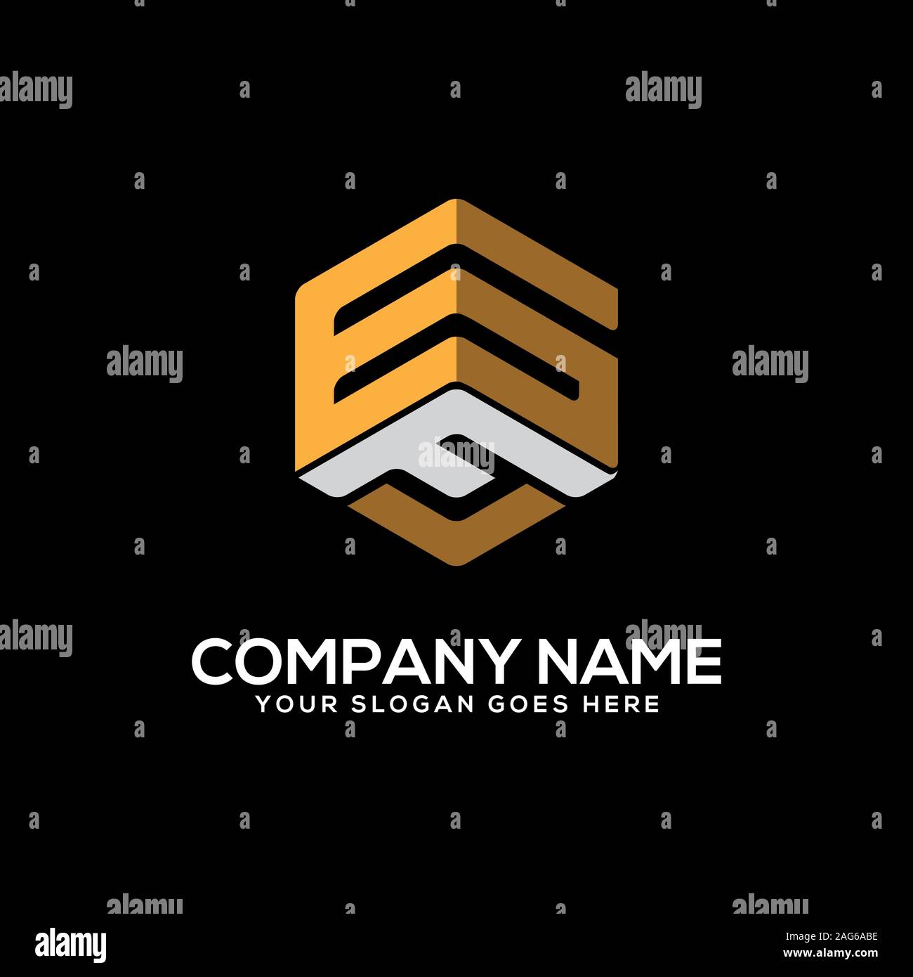 GF schreiben Logo Designs, ursprüngliche Name logo Vektor Stock Vektor