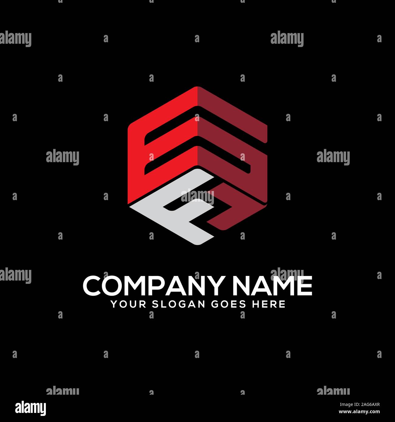 GF schreiben Logo Designs, ursprüngliche Name logo Vektor Stock Vektor