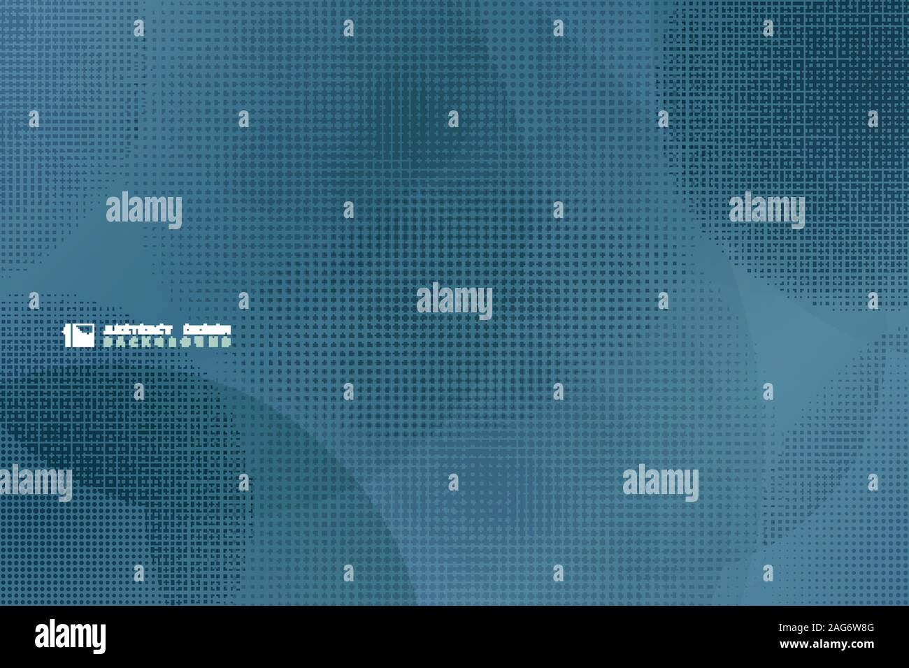 Abstrakte gradient blauer Kreis der geometrischen Muster mit halftone Dekoration Hintergrund. Für Poster, Artwork, ad, Drucken, Präsentation Schmücken. Stock Vektor