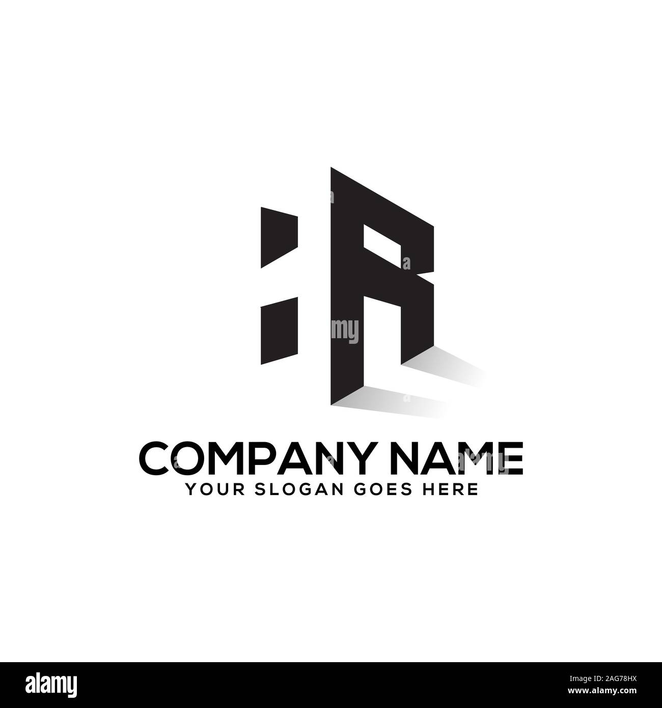 H Logo Designs, H Brief mit negativen Raum logo Vektor Stock Vektor