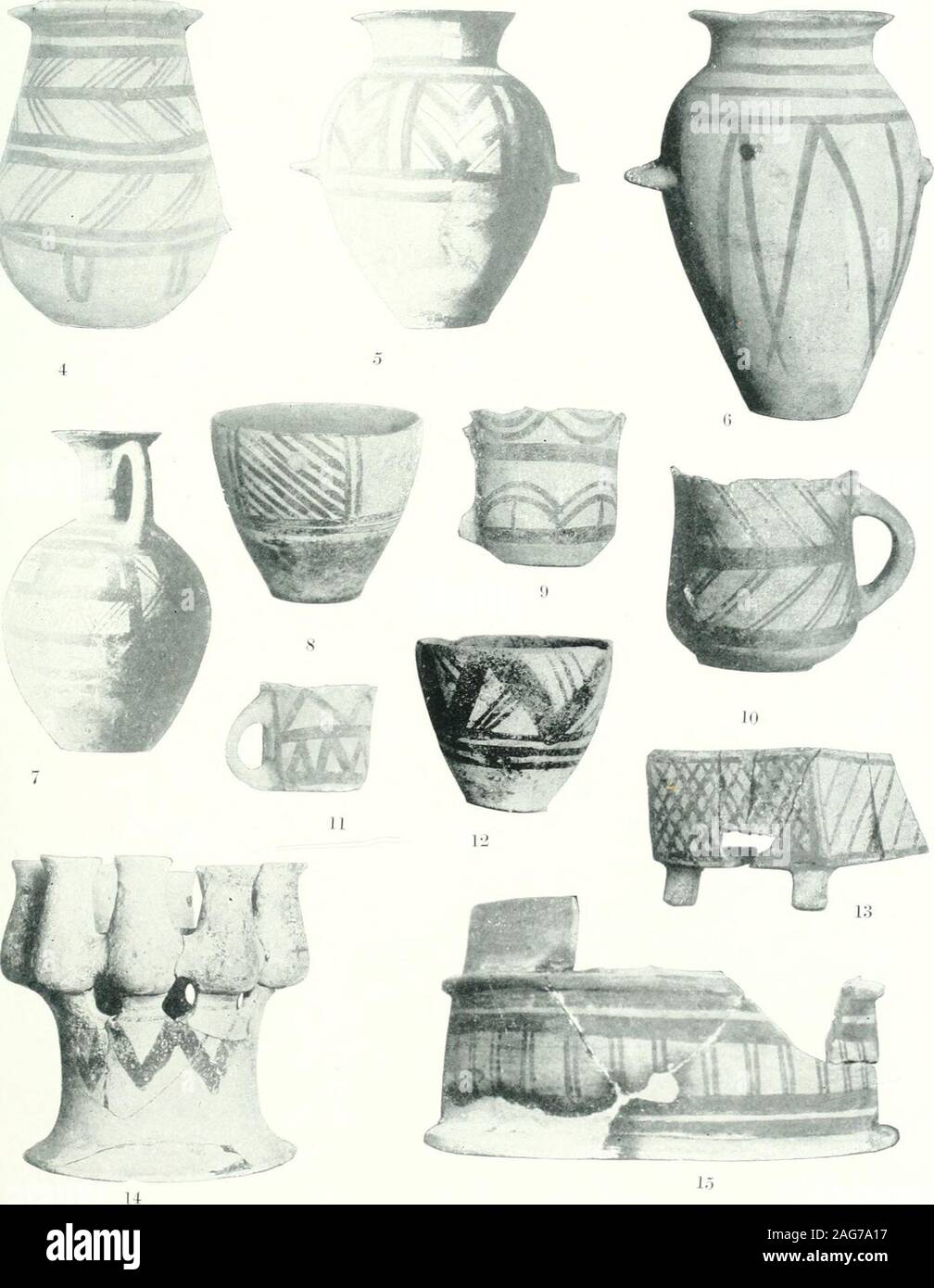 . Ausgrabungen bei Phylakopi in Melos,. Geometrische Keramik i; 6). J.H.S. SUPPL. IV (1904) PL. Ix. Stockfoto