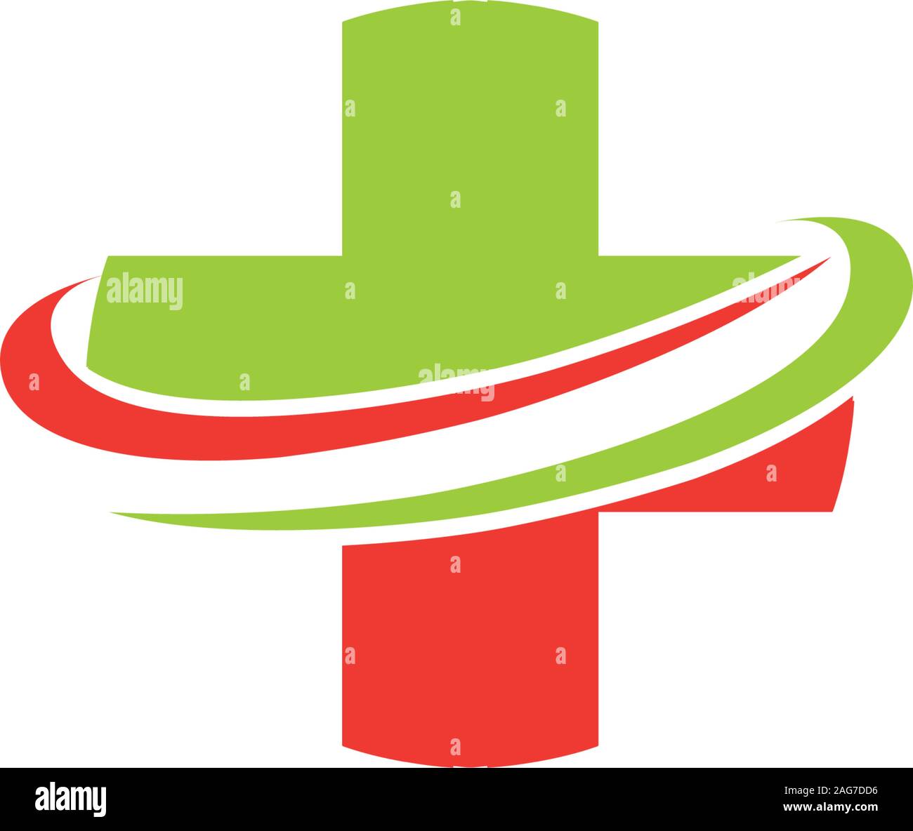Red Green Cross medizinische Einrichtungen für medizinische, Krankenhaus, Krankenhäuser, Apotheken, Rehabilitationseinrichtungen, Nächstenliebe, veterenarnyh Kliniken. Hilfe Stock Vektor