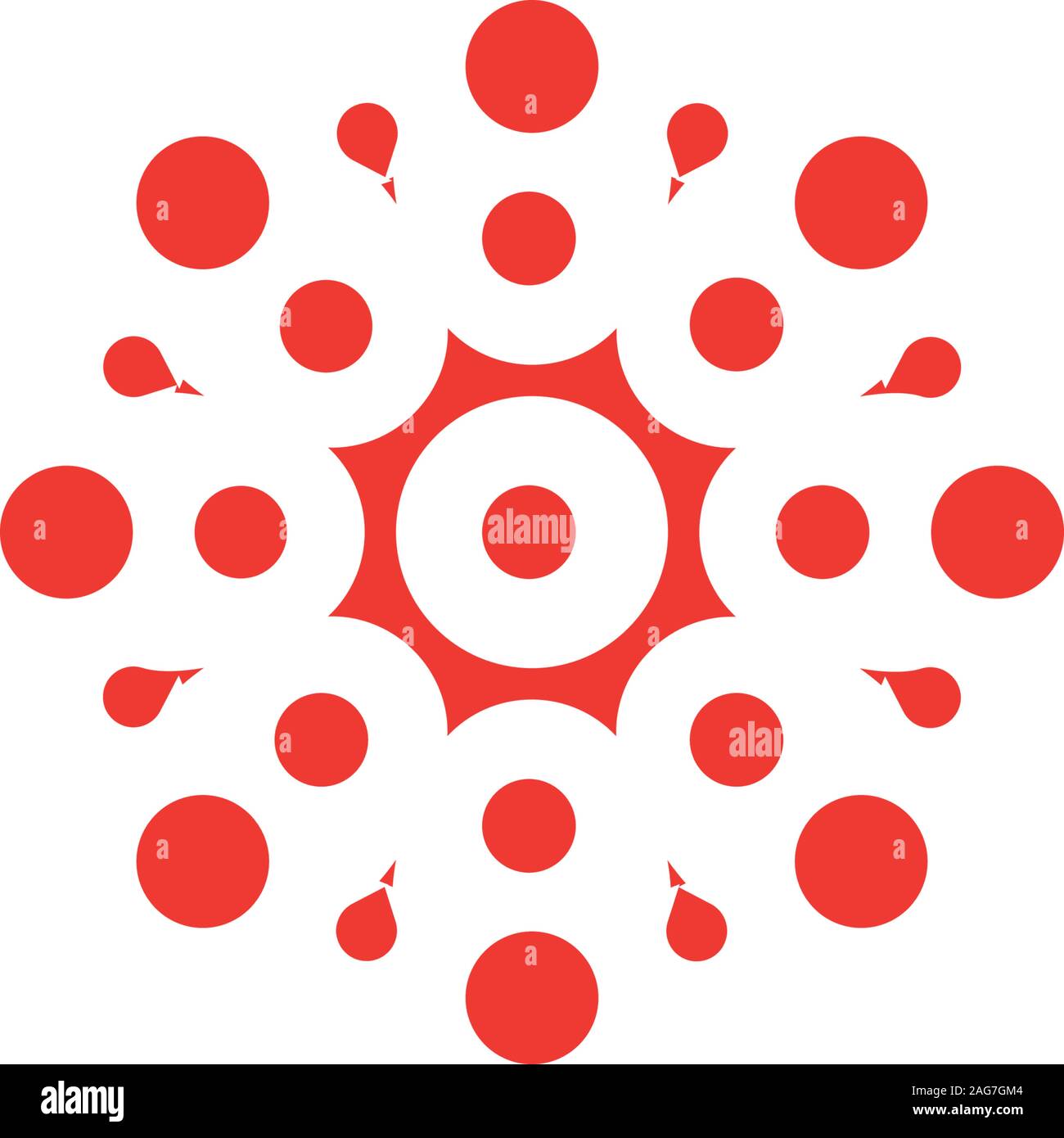 Moderne vektor Logo der Kreise. Runde Logo. Isolierte minimalistischen Zeichen zu Chemie, Physik, Biologie, Medizin, Pharmakologie, Tourismus Stock Vektor