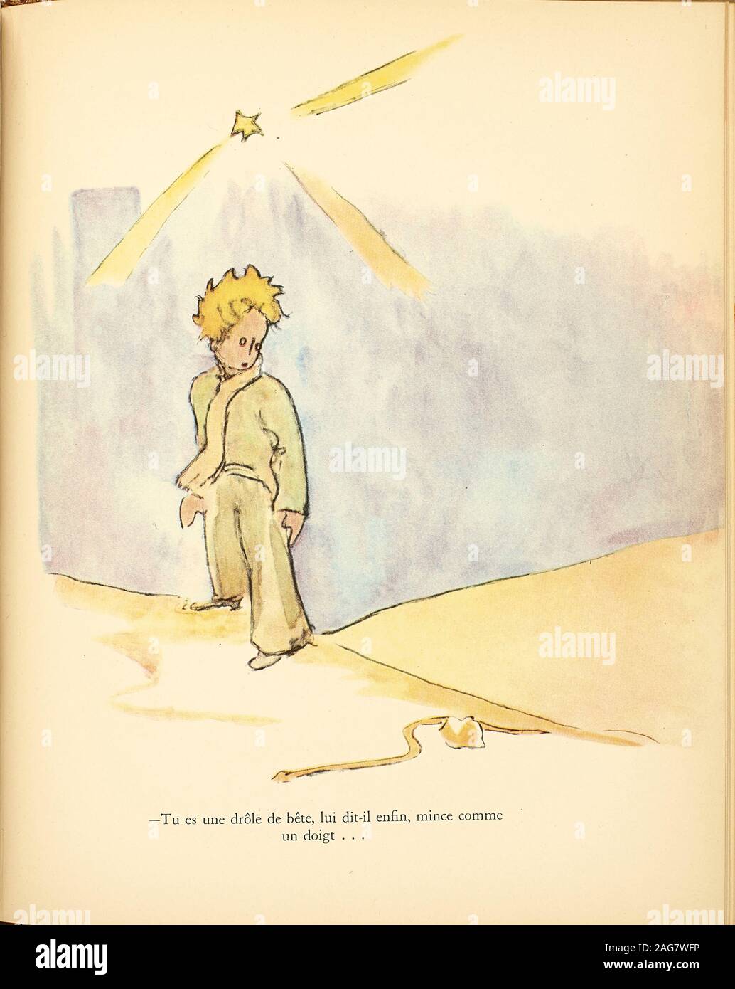 Der kleine Prinz (Le Petit Prince), 1942-1943. Private Sammlung. Stockfoto