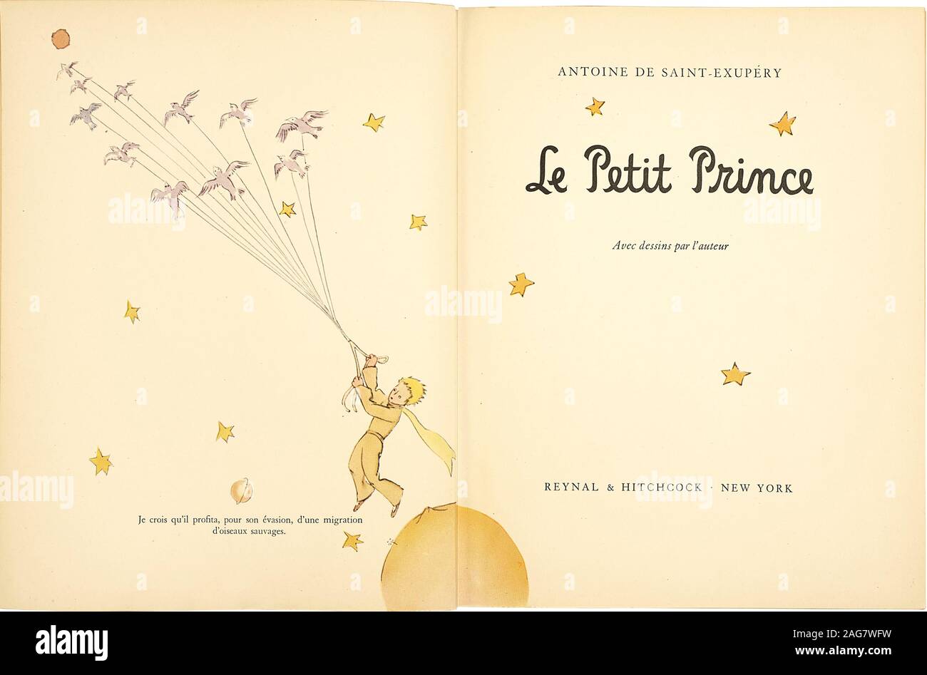 Der kleine Prinz (Le Petit Prince), 1942-1943. Private Sammlung. Stockfoto