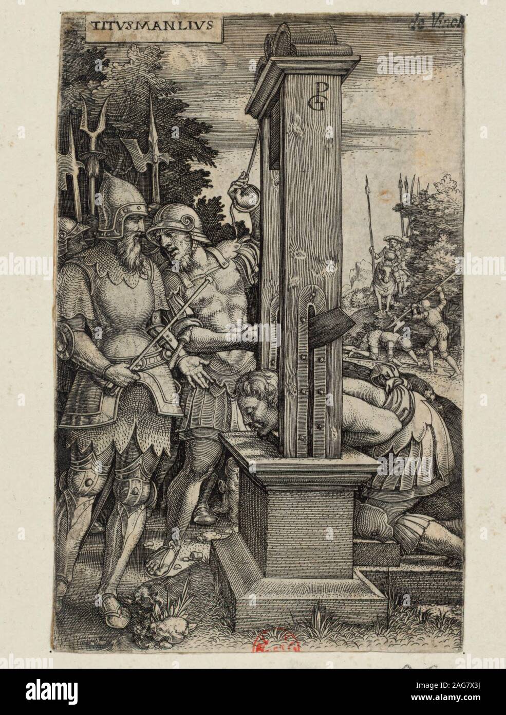 Titus Manlius, c 1535. In der Sammlung der Biblioth Gefunden&#xe8; que Nationale de France. Stockfoto