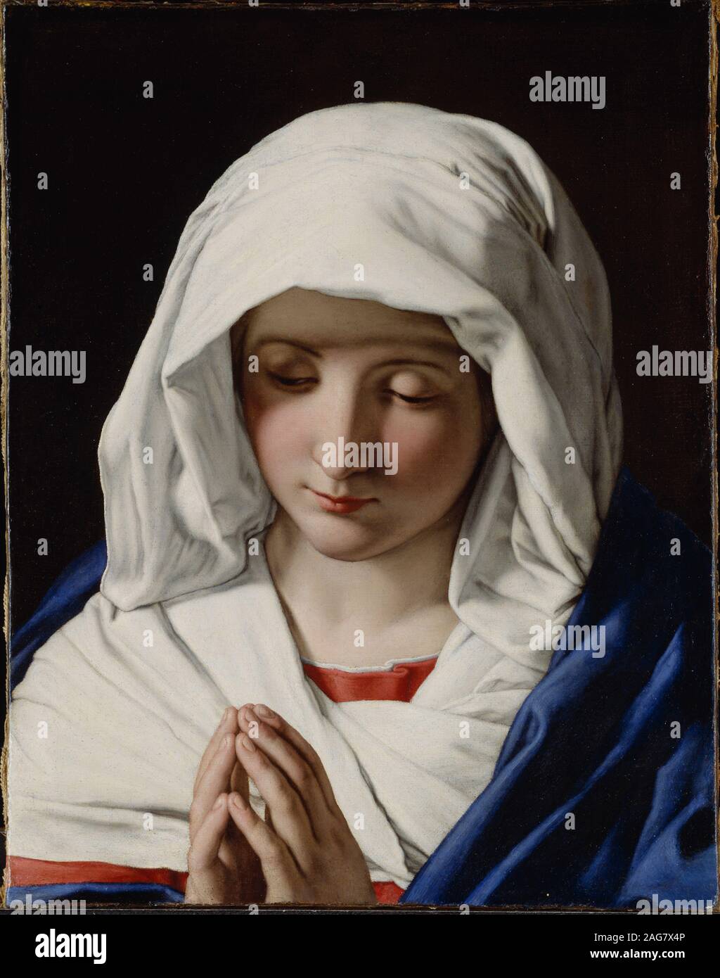 Die Jungfrau im Gebet, im Jahr 1640. In der Sammlung von Nationalmuseum Stockholm gefunden. Stockfoto