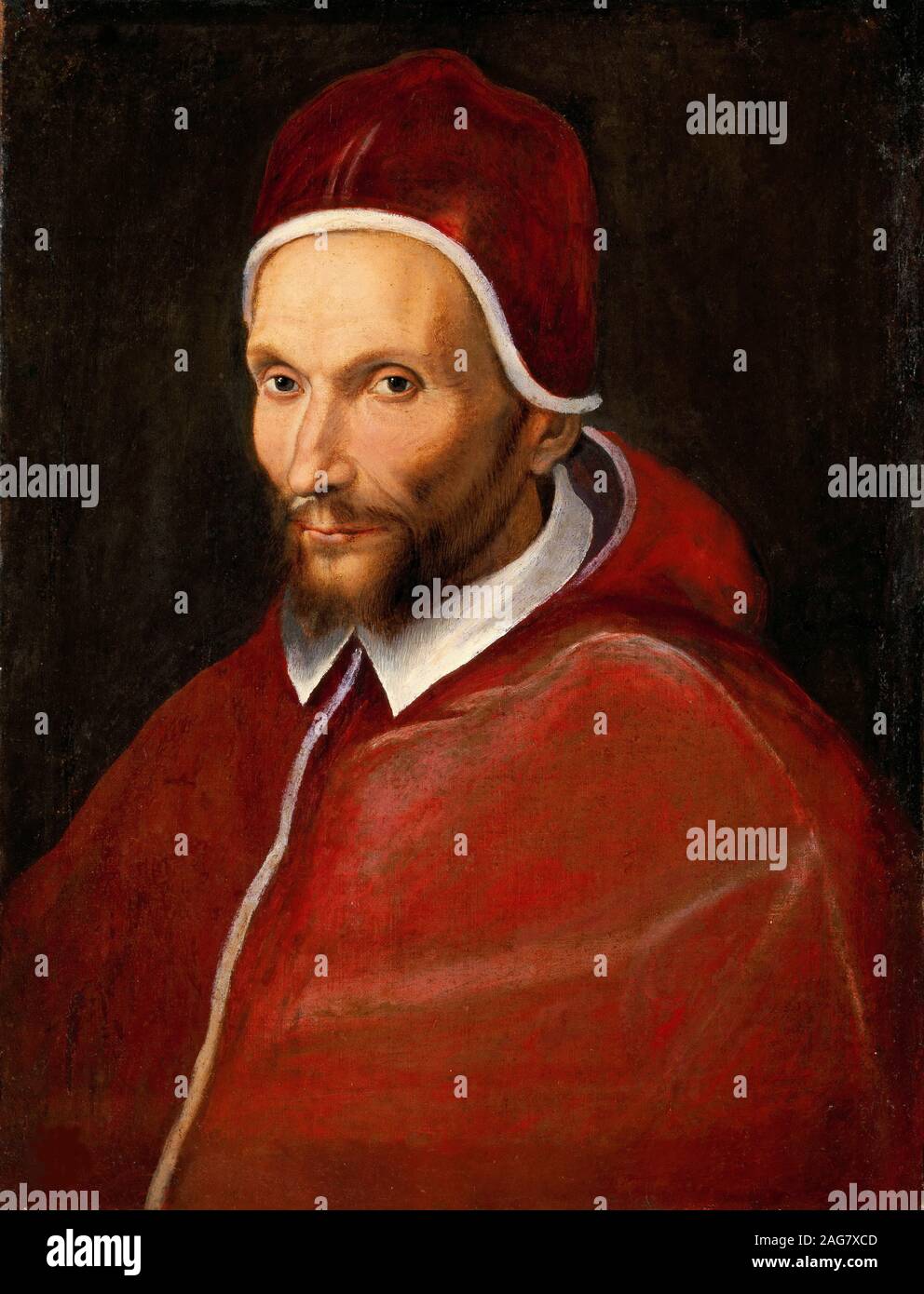Porträt von Papst Urban VII (1521-1590). In der Sammlung der Musei Vaticani in Viale Vaticano, Rom gefunden. Stockfoto