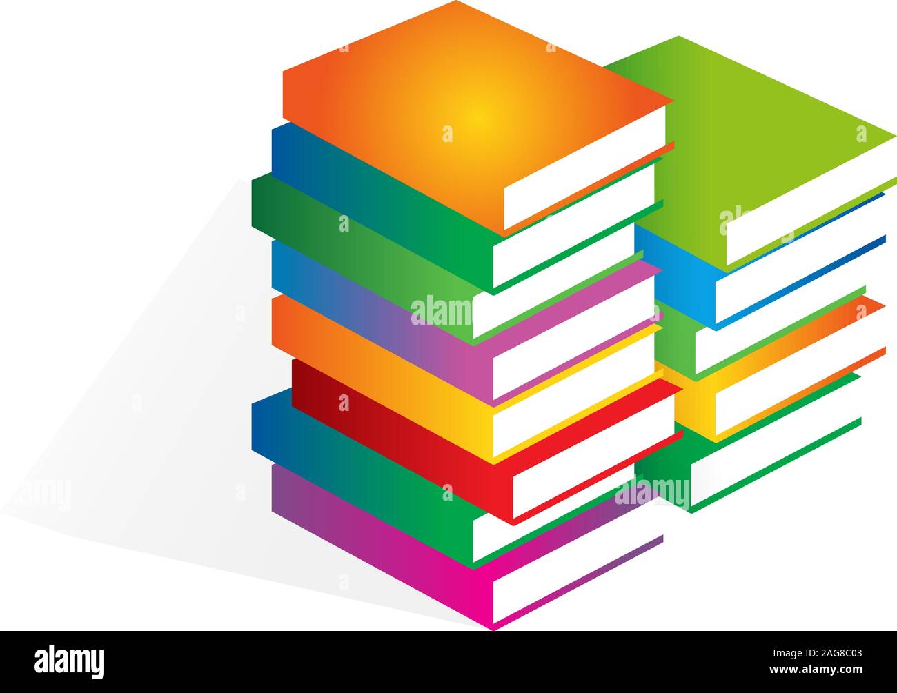 Minimalistischer Buch Cover. Vektor Logo. Bildungsportal. Das Symbol des Wissens und der Weisheit lehren. Lernen unterzeichnen. Stock Vektor