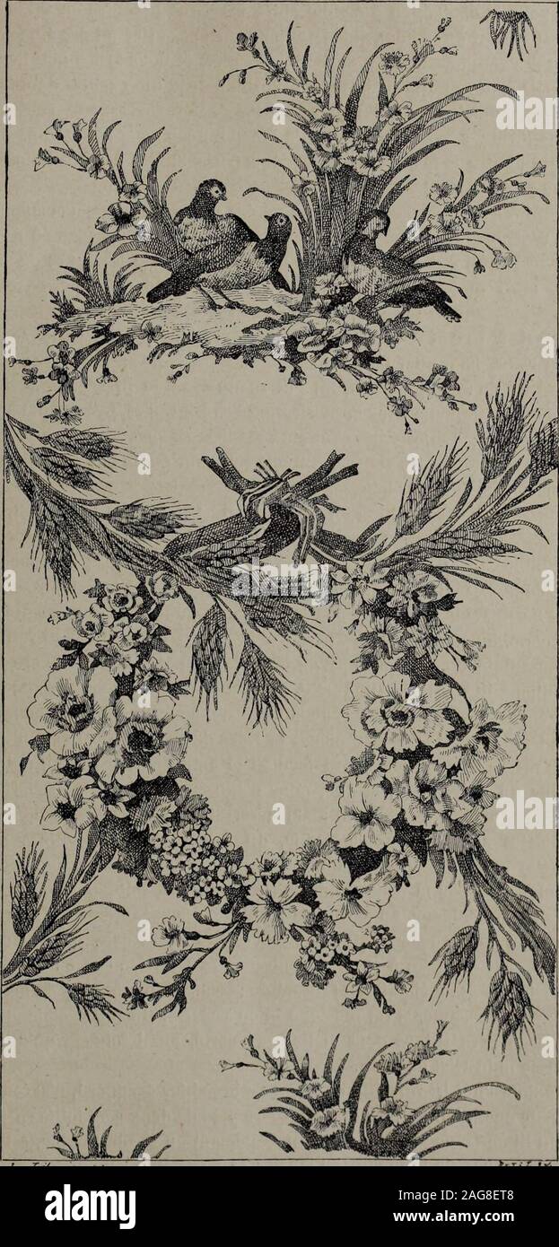 . Histoire du tissu Ancien à l'Exposition de l'Union Centrale des Arts Décoratifs. e Renommée européenne. Ce genre mentionnépour détoffe se trouve la première fois sur un compte de Geoffroy de Fleury daté de 1316, publié parM. Douët dArcq. Orléans, Rouen, Le Puy-en-Velay, Fontainebleau, Toulouse et enfin Lille créèrentaussi des Ateliers de soieries. Pour ce qui concerne La Capitale De La Normandie, Les complet et règlements approu - vés en 1531 Menetekel que "les Ouvriers de Maistres et de faire mestier draps dor et Hoess et Leurs, appartenances estoient de vorhanden en Grand Nombre de cette Ville Stockfoto