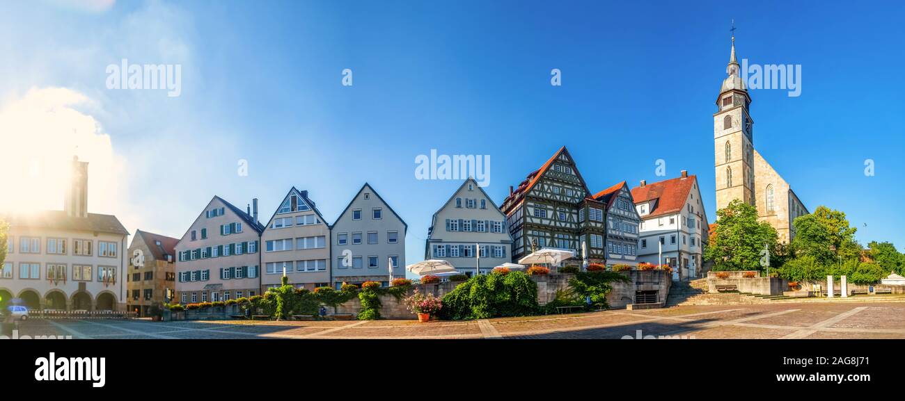 Panorama der Markt in Böblingen, Deutschland Stockfoto