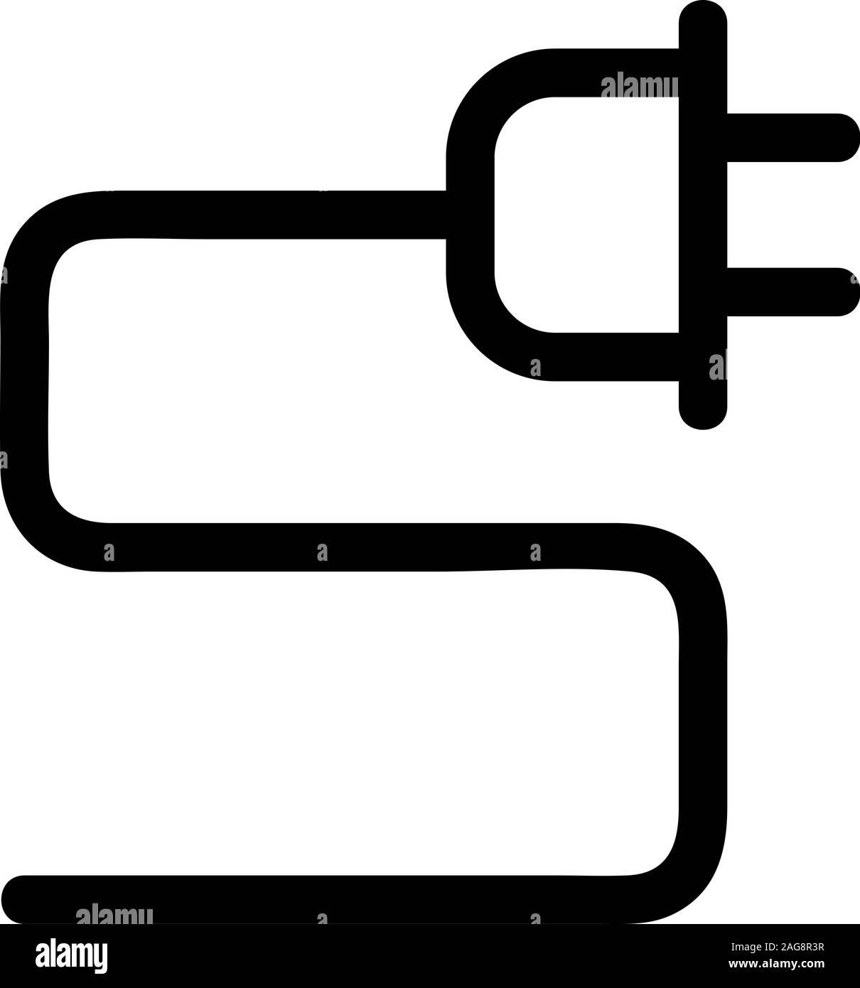 Netzkabel Symbol Vektor. Isolierte Kontur symbol Abbildung Stock Vektor
