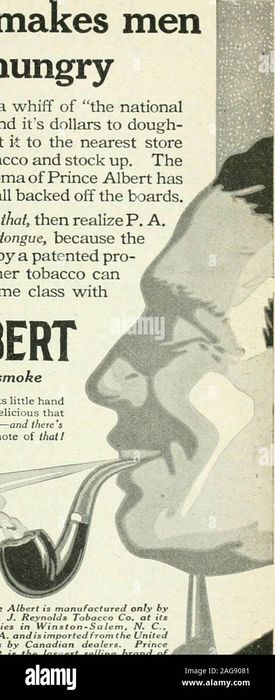 . Rod und Gewehr. Prince Albert ist hergestellt nur durchdie /? ein. J. Reynolds Tobacco Co. am itsfactories in Winston-Salem, N. C, U S. A. und wird von den USA durch kanadische Händler importiert. PrinceAlbert ist die meistverkaufte Marke der ipipe Tabak in der Welt, R. J. Reynolds Tobacco Co. Wi Dslon-Salem, N. C, U. S. A. IDEAL FORELLE FISHINGIN ONTARIO GEWÄSSER C. W. Junge Es ist nicht so schwierig auch noch toget Bass oder Forellen angeln in Leifers, innerhalb einer angemessenen Entfernung - Muskoka und Algonquin Park ein - gebunden in Seen, die bei Weitem noch nicht gefischt werden, es ist nicht ein fewto die wenigen Sportarten Stockfoto