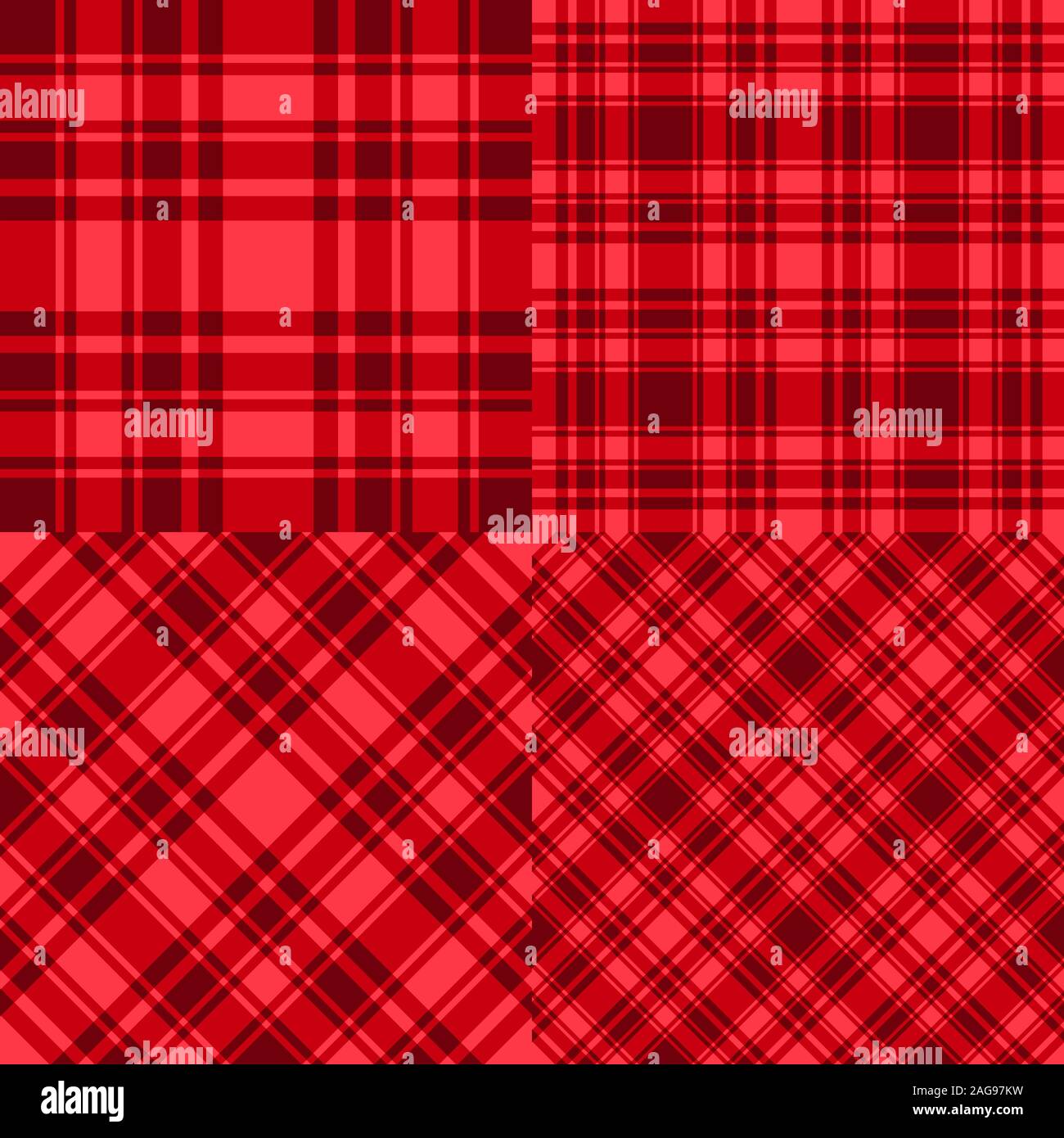 Cage Roten nahtlose Muster Vorlage. Vektor karierten abstrakten Hintergrund. Trend Collection Weihnachten und Neujahr Color Design Textur Hintergrund Stock Vektor