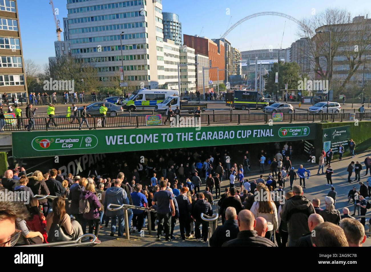 MCFC, Manchester City, Manchester City Football Club vs Chelsea, Carabao Cup Finale 24/02/2019 Wembley Stadion, London, England, UK-Feb 2019 Stockfoto