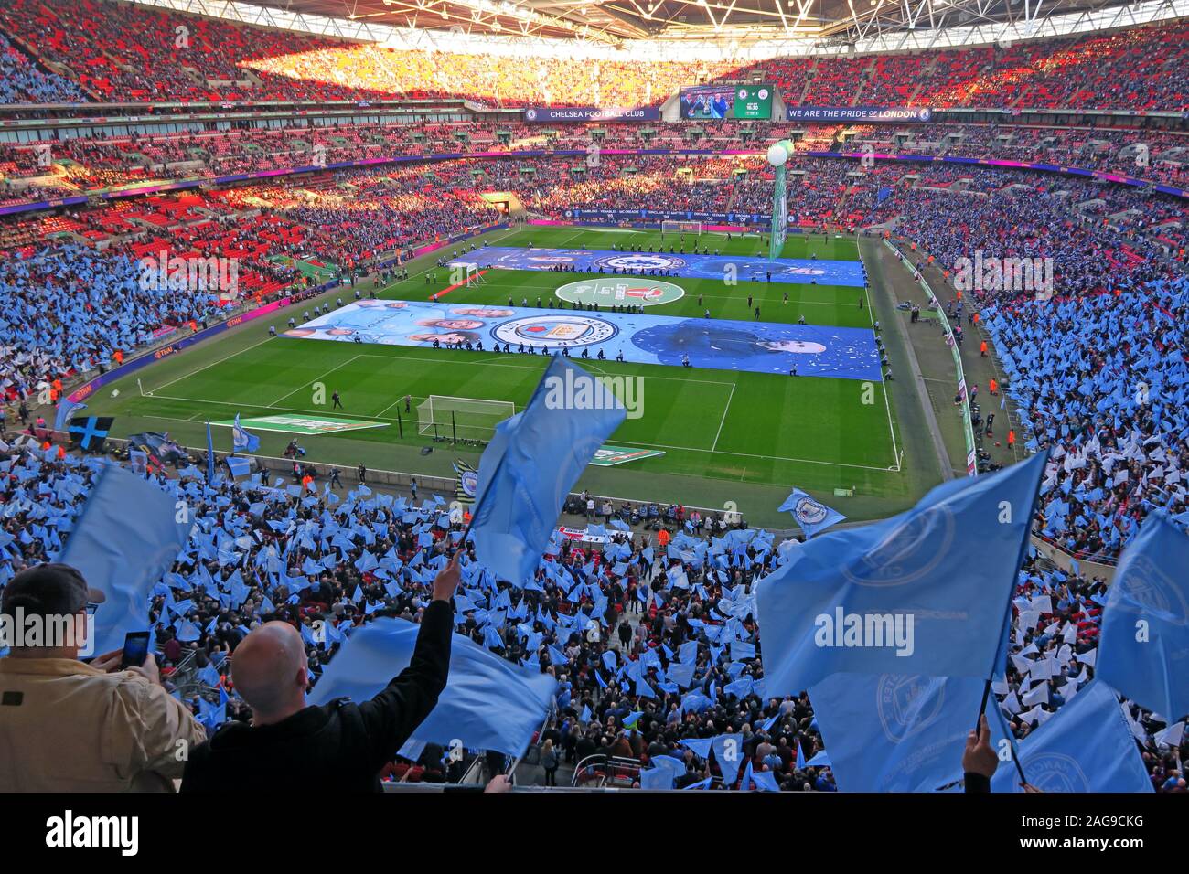 MCFC, Manchester City, Manchester City Football Club vs Chelsea, Carabao Cup Finale 24/02/2019 Wembley Stadion, London, England, UK-Feb 2019 Stockfoto