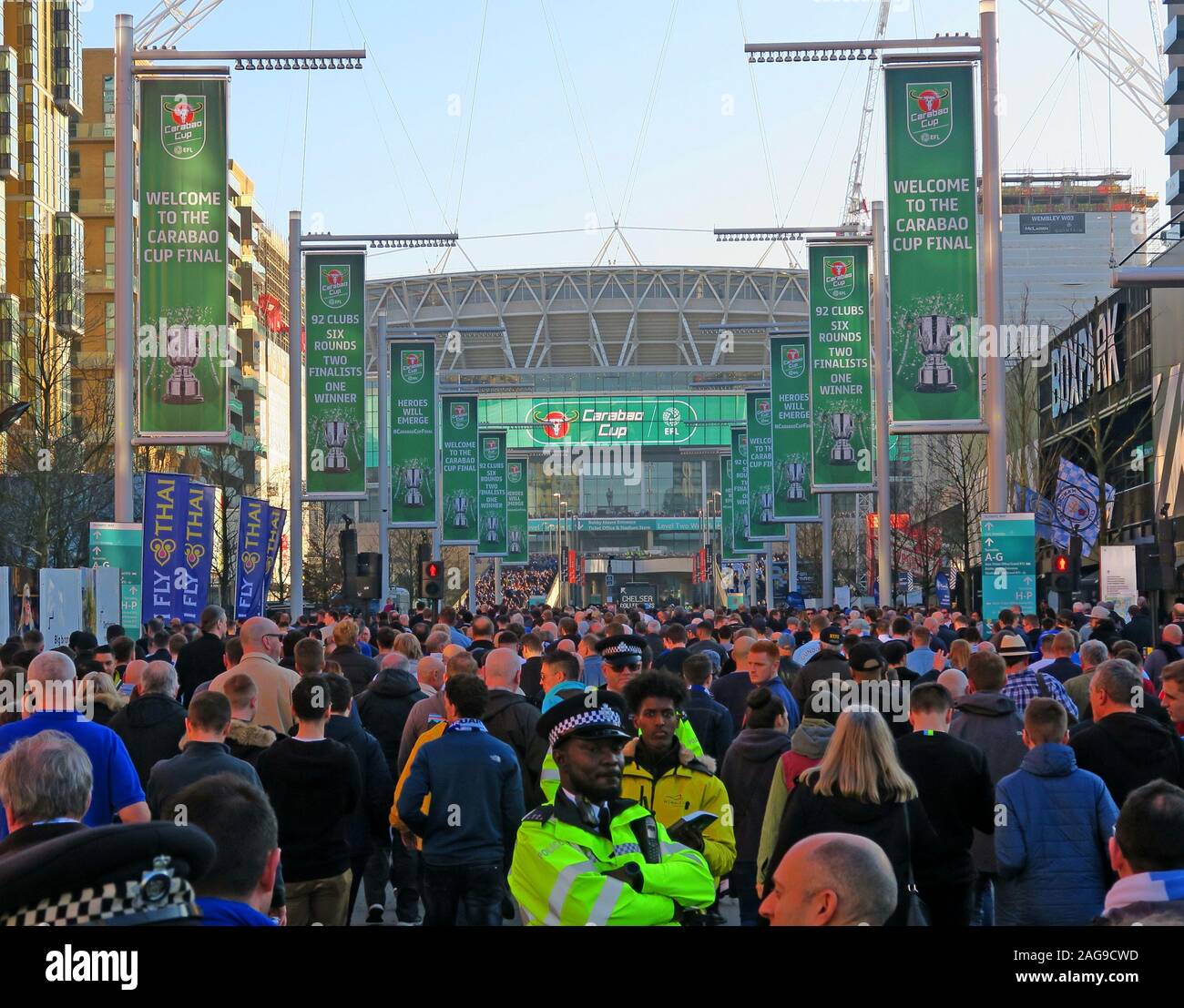 MCFC, Manchester City, Manchester City Football Club vs Chelsea, Carabao Cup Finale 24/02/2019 Wembley Stadion, London, England, UK-Feb 2019 Stockfoto
