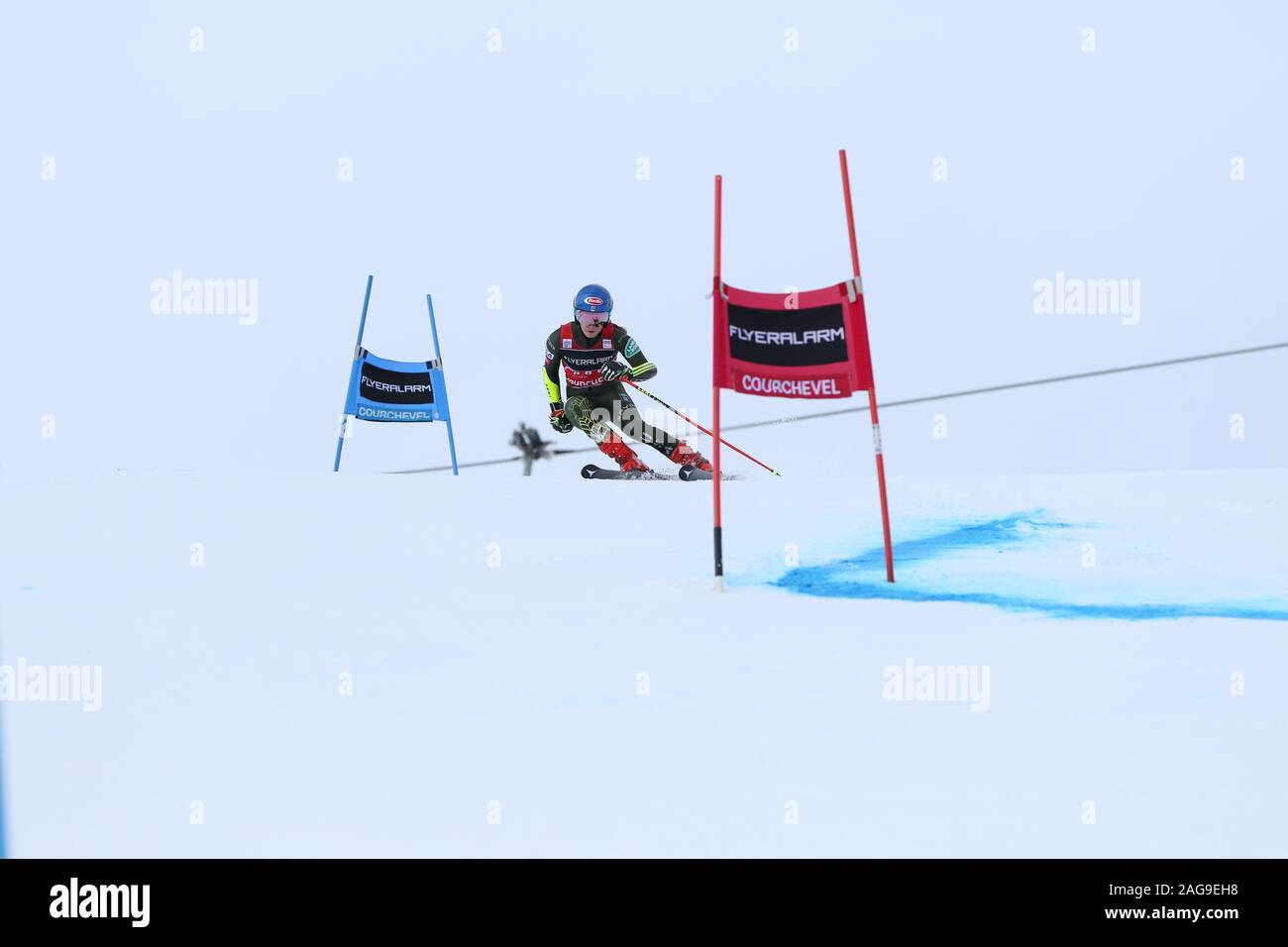 Courchevel Frankreich Dec 17 2019 Mikaela Shiffrin der USA konkurrieren im Riesenslalom der Frauen Audi FIS Alpine Ski World Cup 2019/20 Skifahren Wintersport Stockfoto