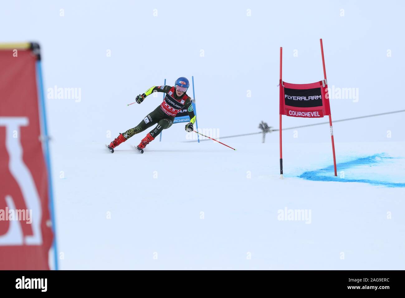 Courchevel Frankreich Dec 17 2019 Mikaela Shiffrin der USA konkurrieren im Riesenslalom der Frauen Audi FIS Alpine Ski World Cup 2019/20 Skifahren Wintersport Stockfoto