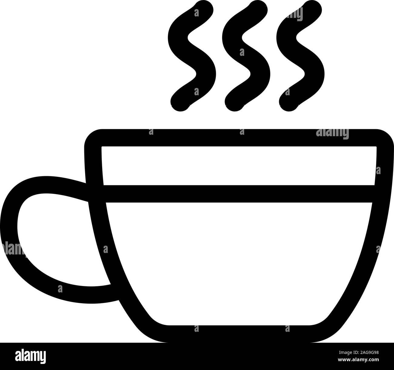 Tasse Kaffee Symbol Vektor. Isolierte Kontur symbol Abbildung Stock Vektor